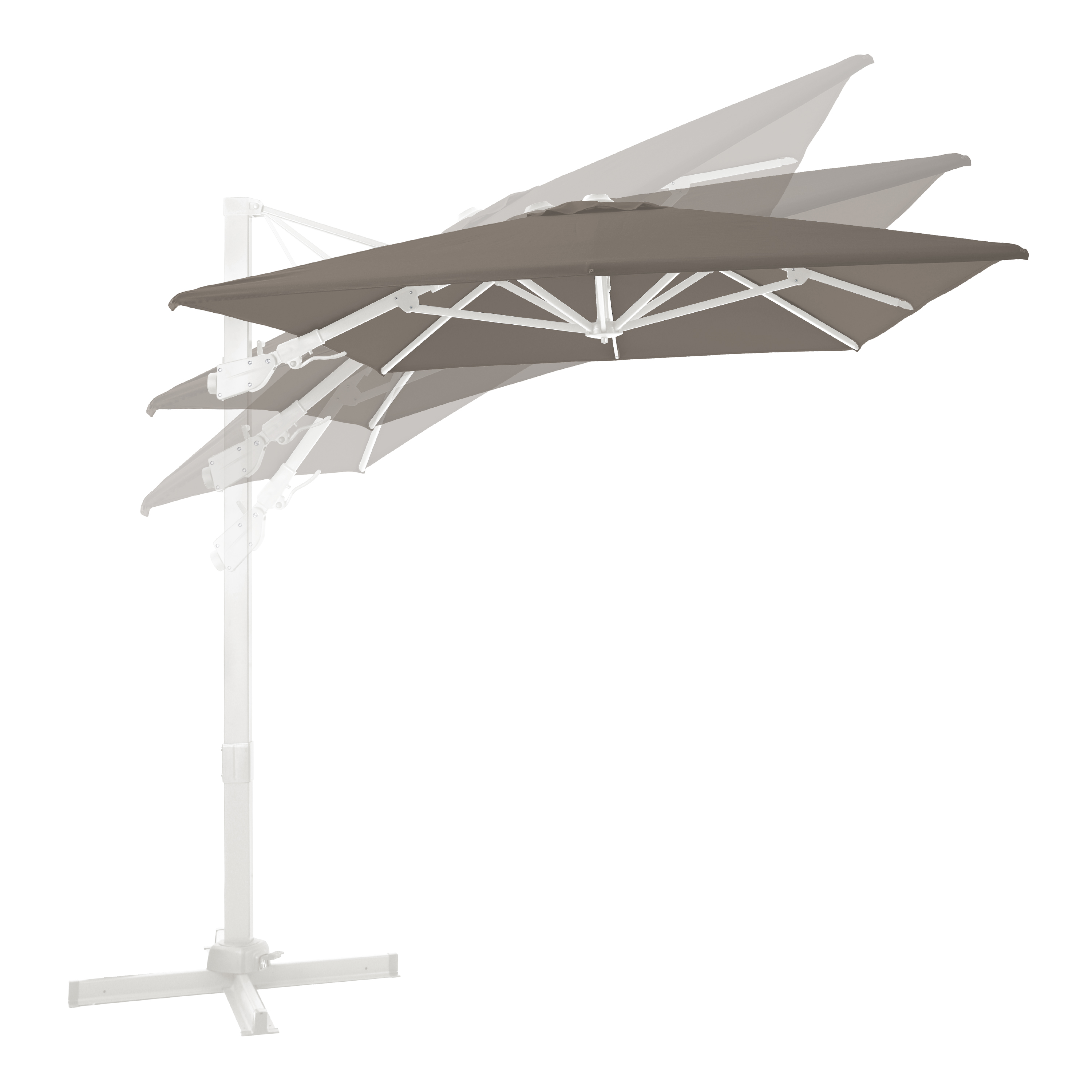 AXI Milad Premium Cantilever Parasol 200x300cm - White/Taupe