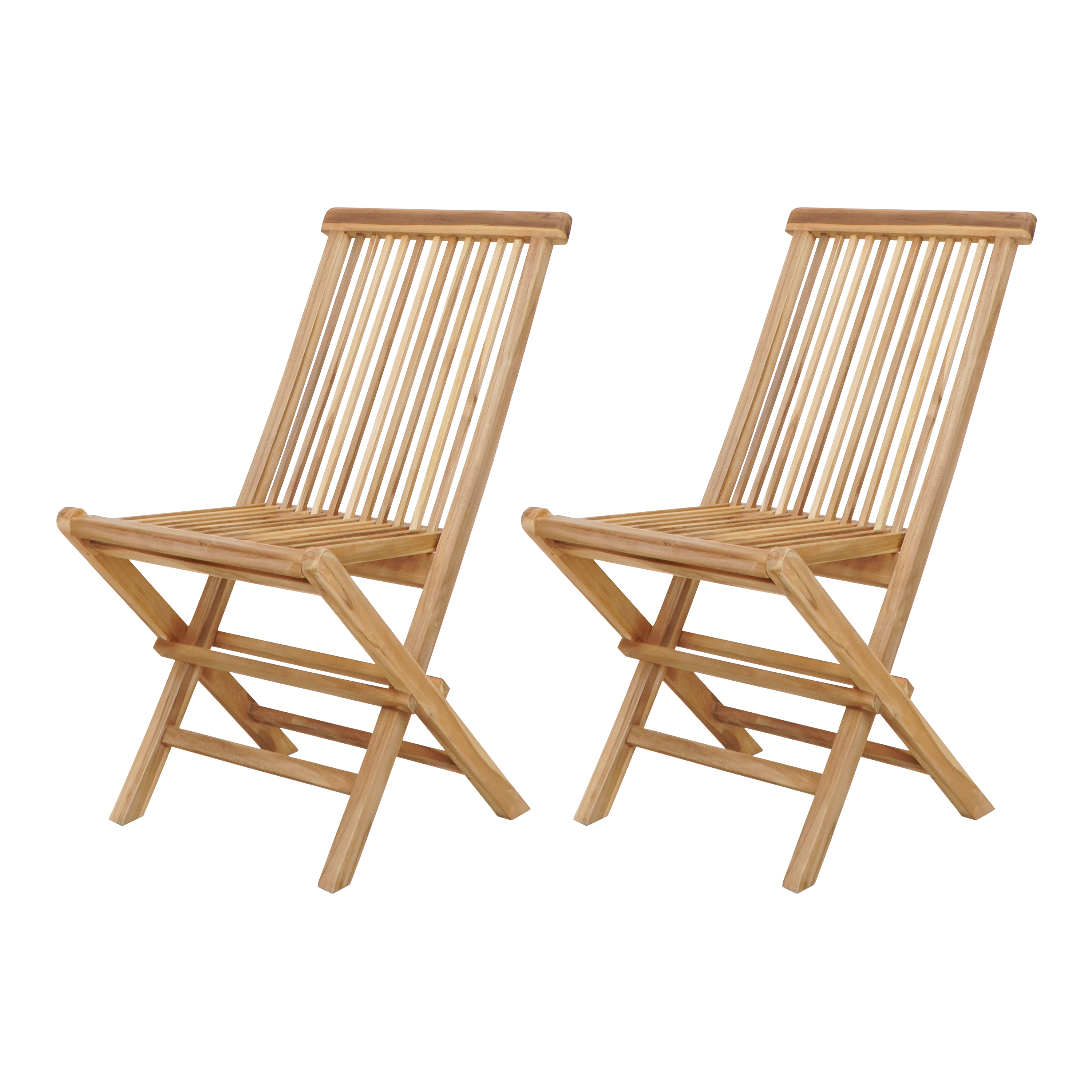 AXI Jules Teak Folding Chairs Brown – Set 2 pieces