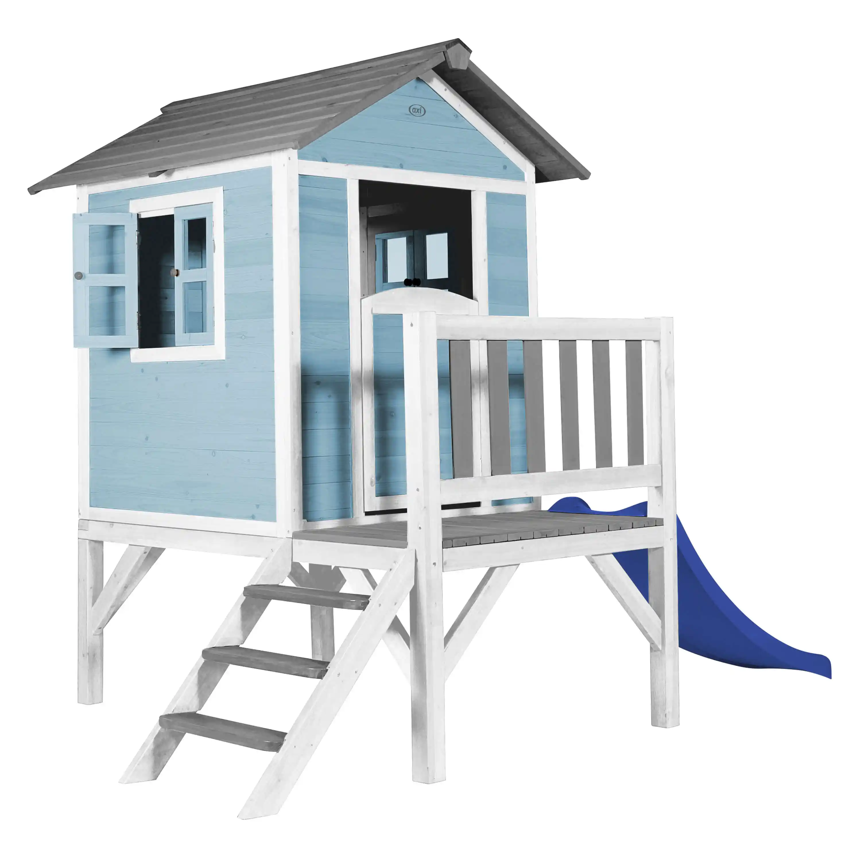 AXI Lodge XL Speelhuis Caribisch Blauw - Blauwe Glijbaan
