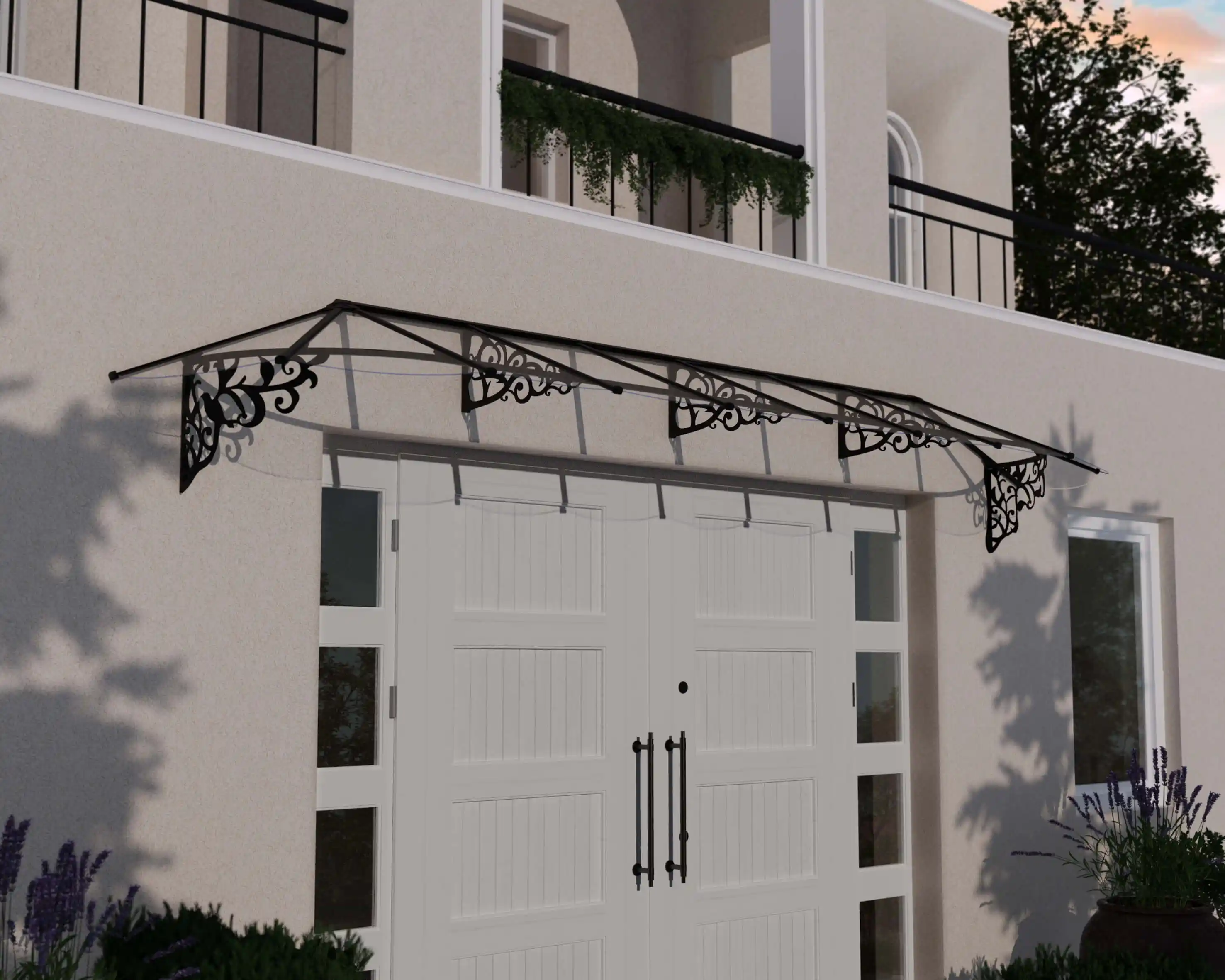 Canopia Lily 472X88X70 cmDeur en Veranda Luifel Zwart Helder