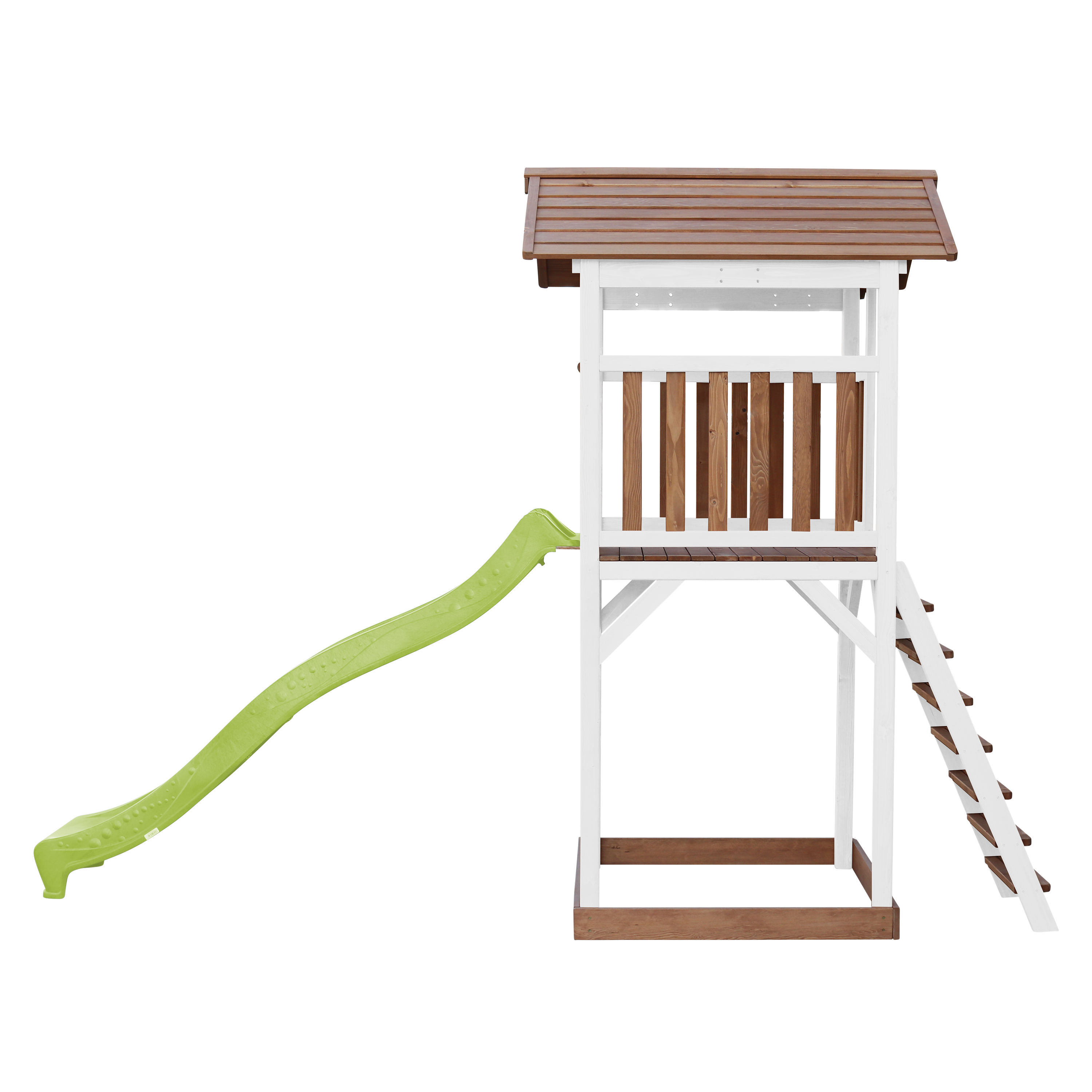 AXI Beach Tower Brown/White - Lime Green Slide