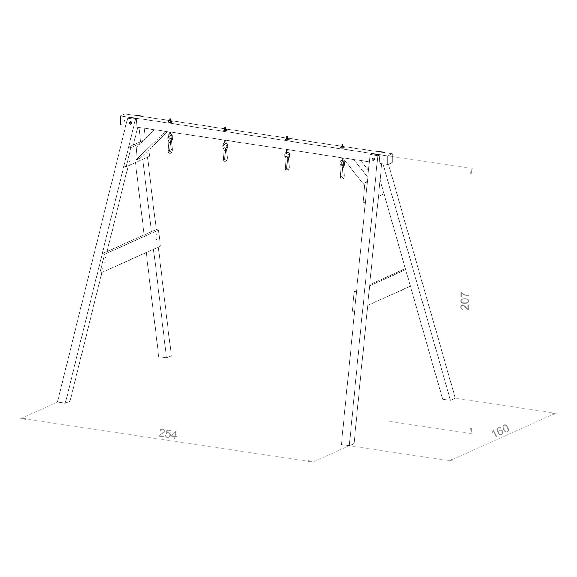 maattekening AXI 4-in-1 SportsFun Bruin/wit