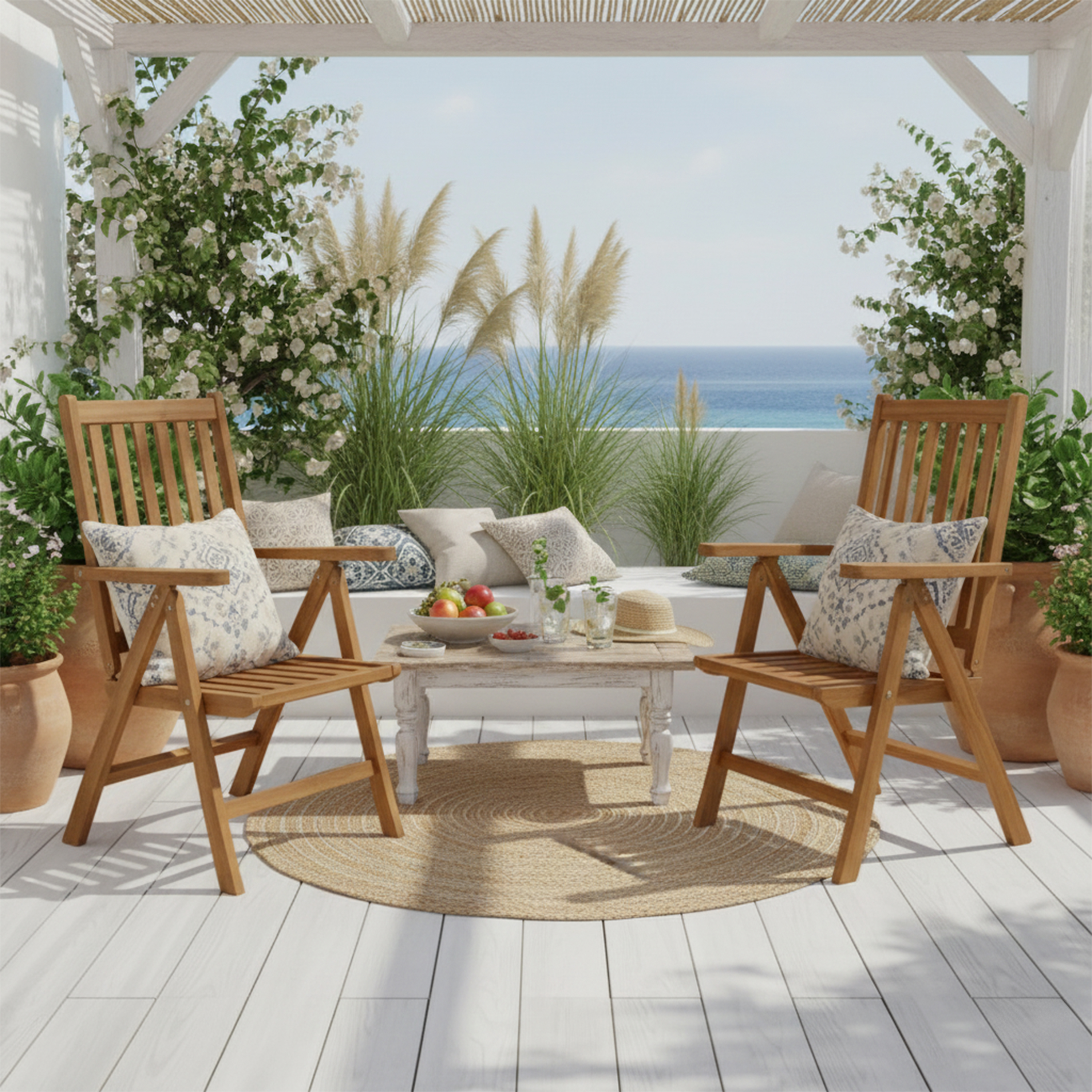 AXI Nuria Teak Adjustable Chairs – Set 2 pieces