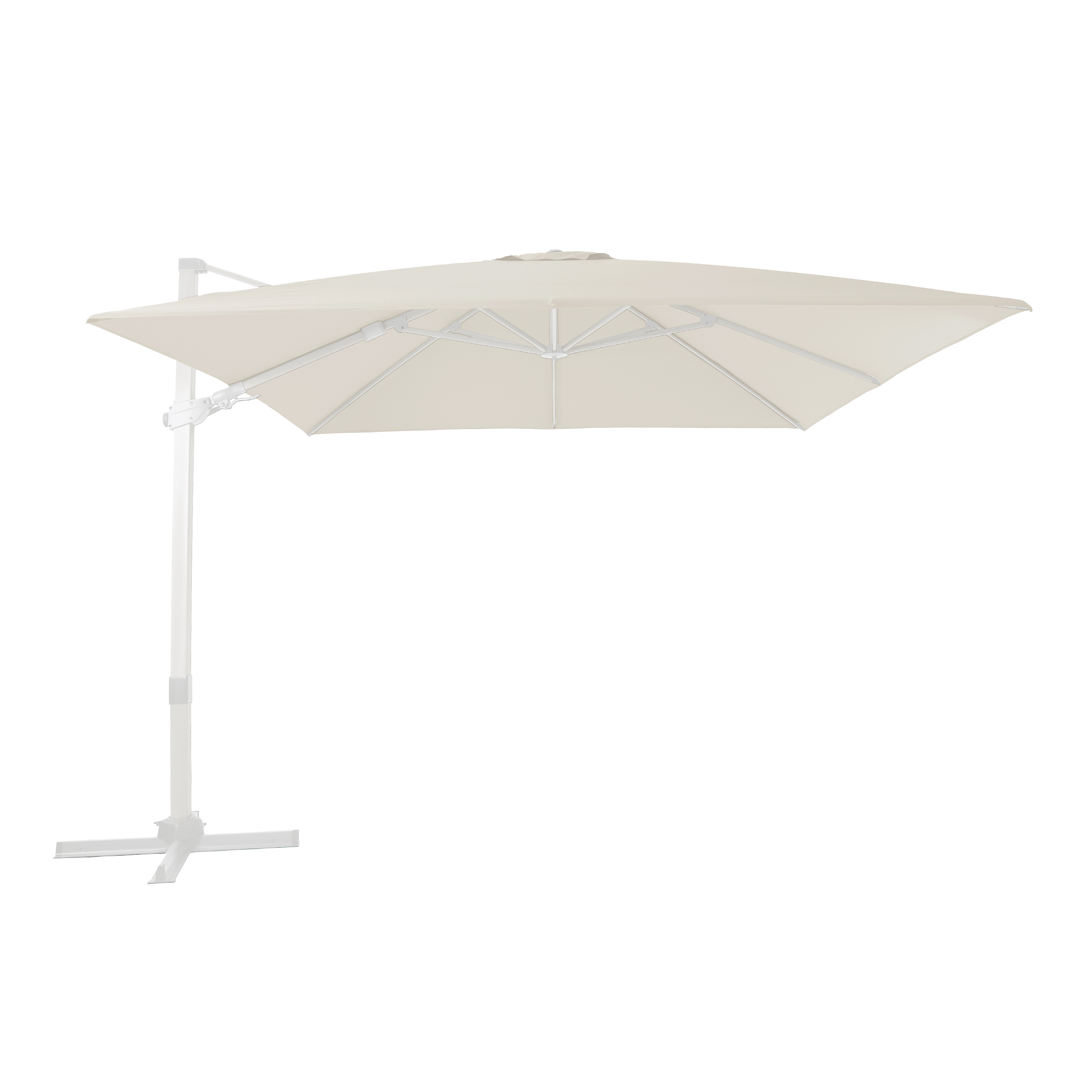 AXI Apollo Premium Zweefparasol 300x300cm Wit/Beige