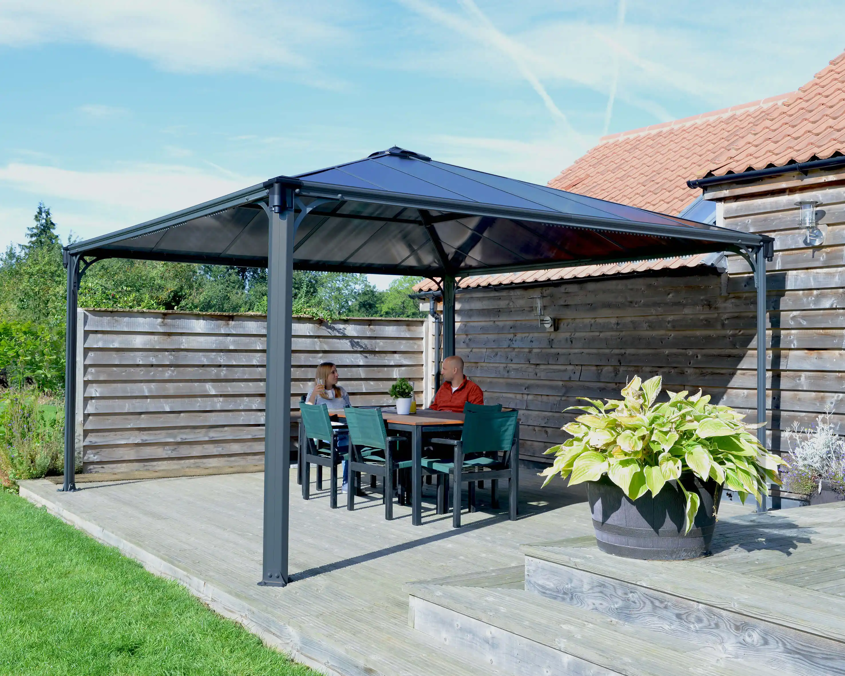 Canopia Palermo 430X430 cm tuinpaviljoen Donkergrijs Brons-7290108133578 Canopia Palermo 430X430 cm tuinpaviljoen Donkergrijs Brons