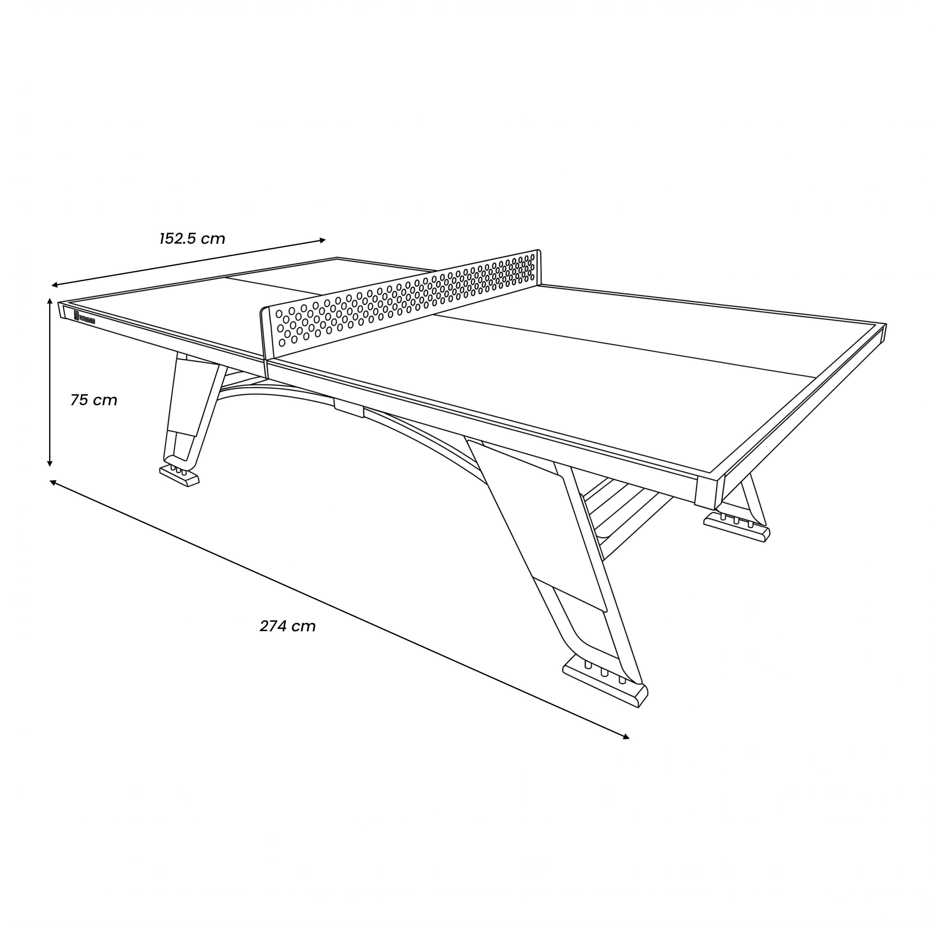 Cougar Table Tennis Table  Premium 2800 Outdoor - Grey