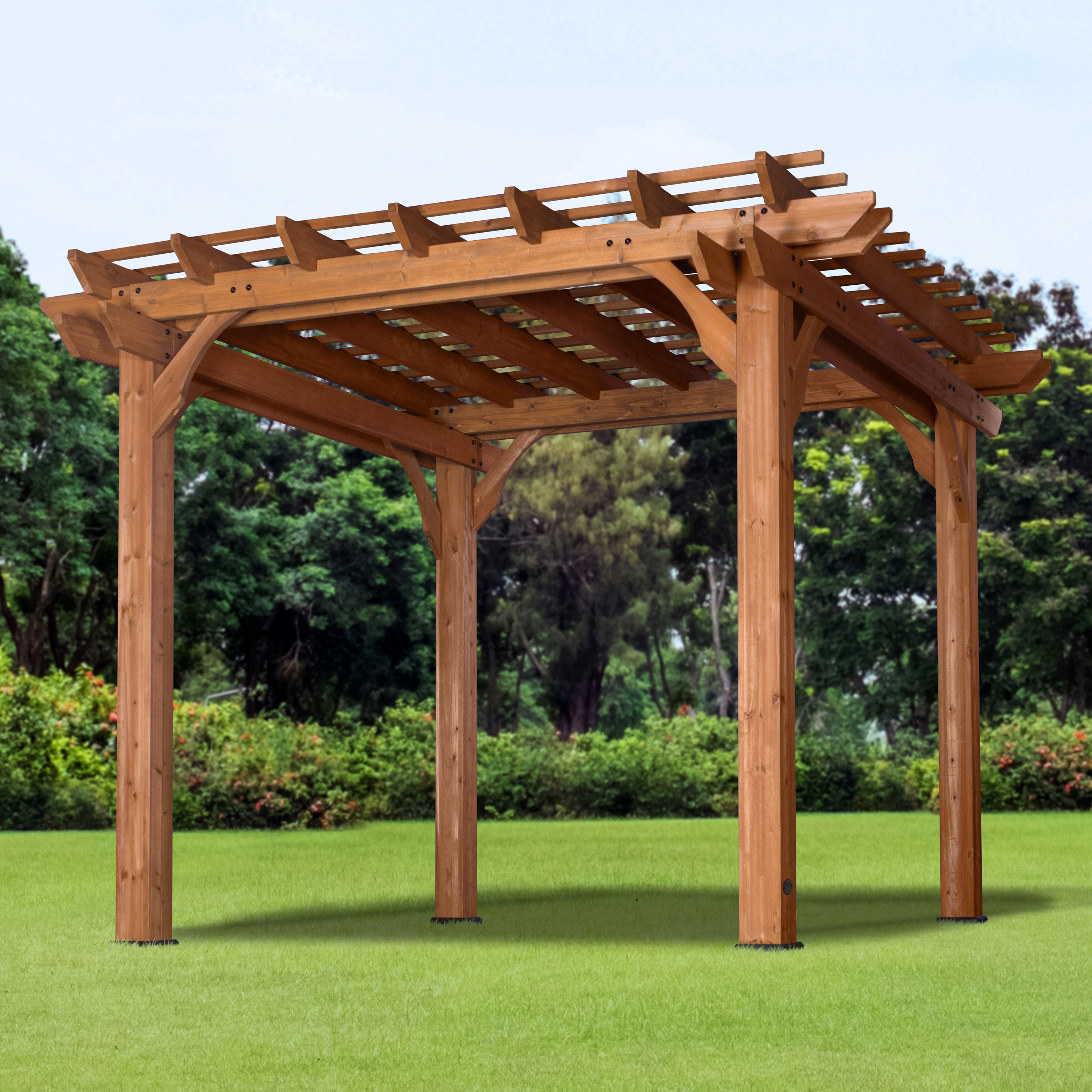 Backyard Discovery Pergola aus Holz 305 x 305 cm