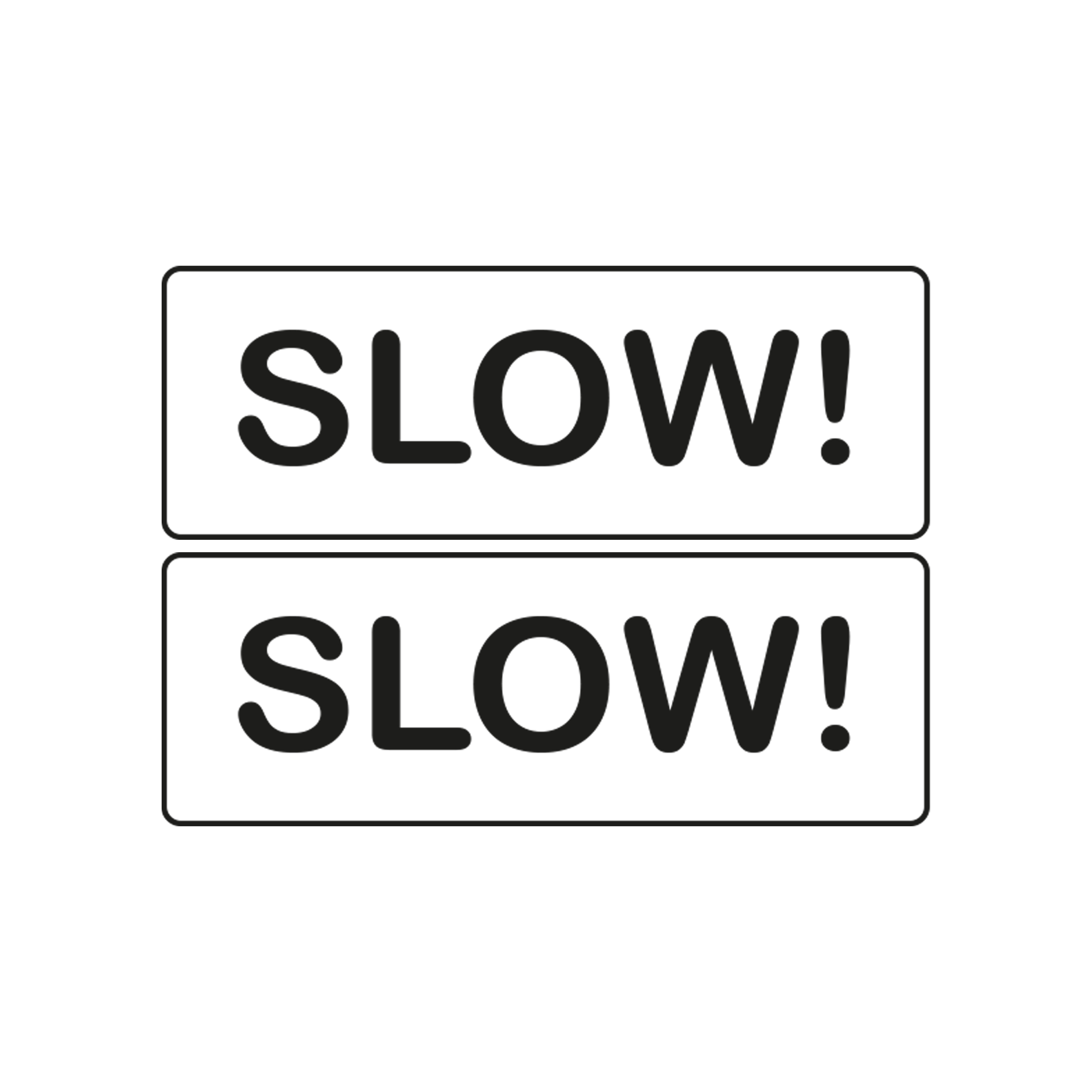 Brenni Brems - Stickerset Slow - 2er Set 