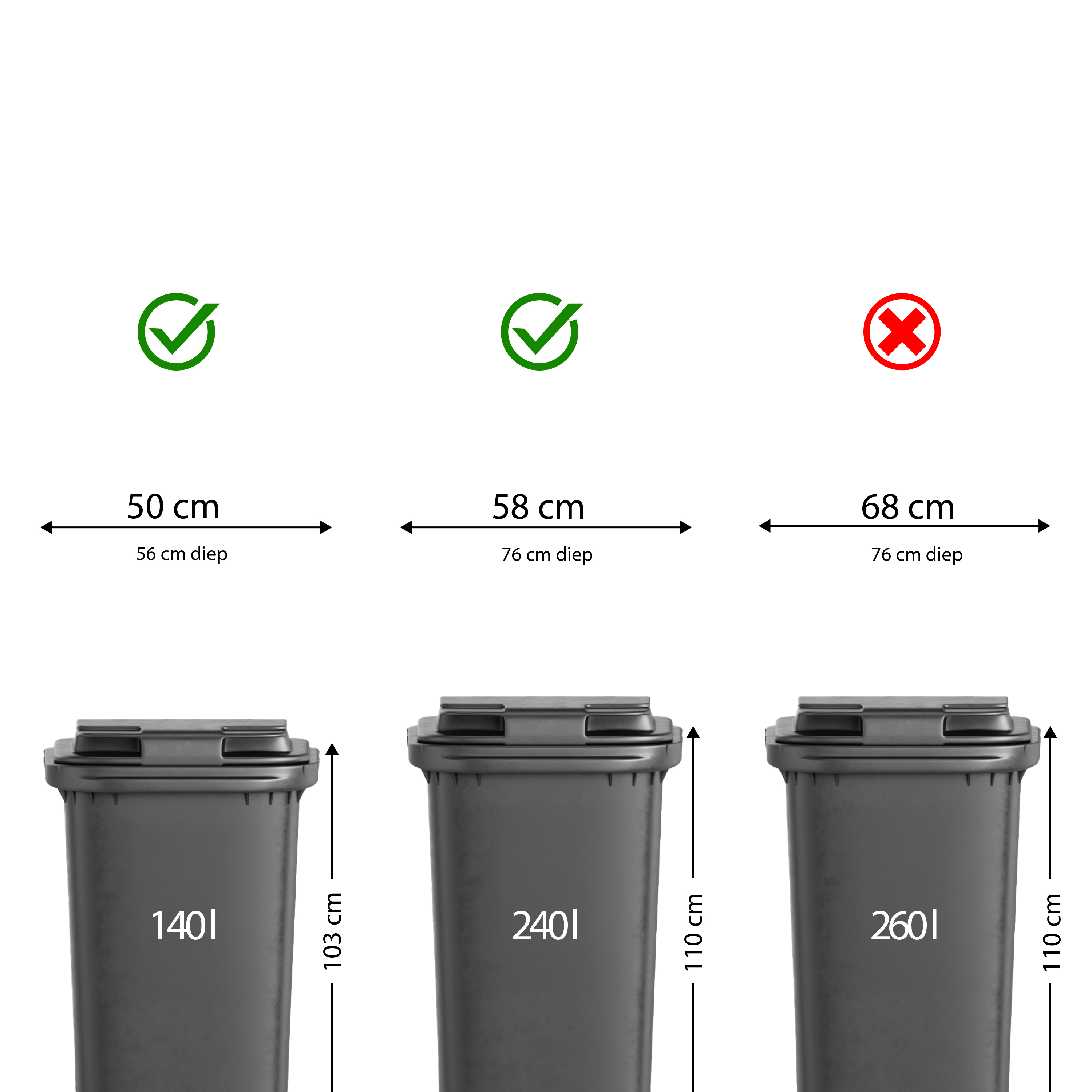 AXI Luke Metal Garbage Bin Shed - 3 Garbage Bins