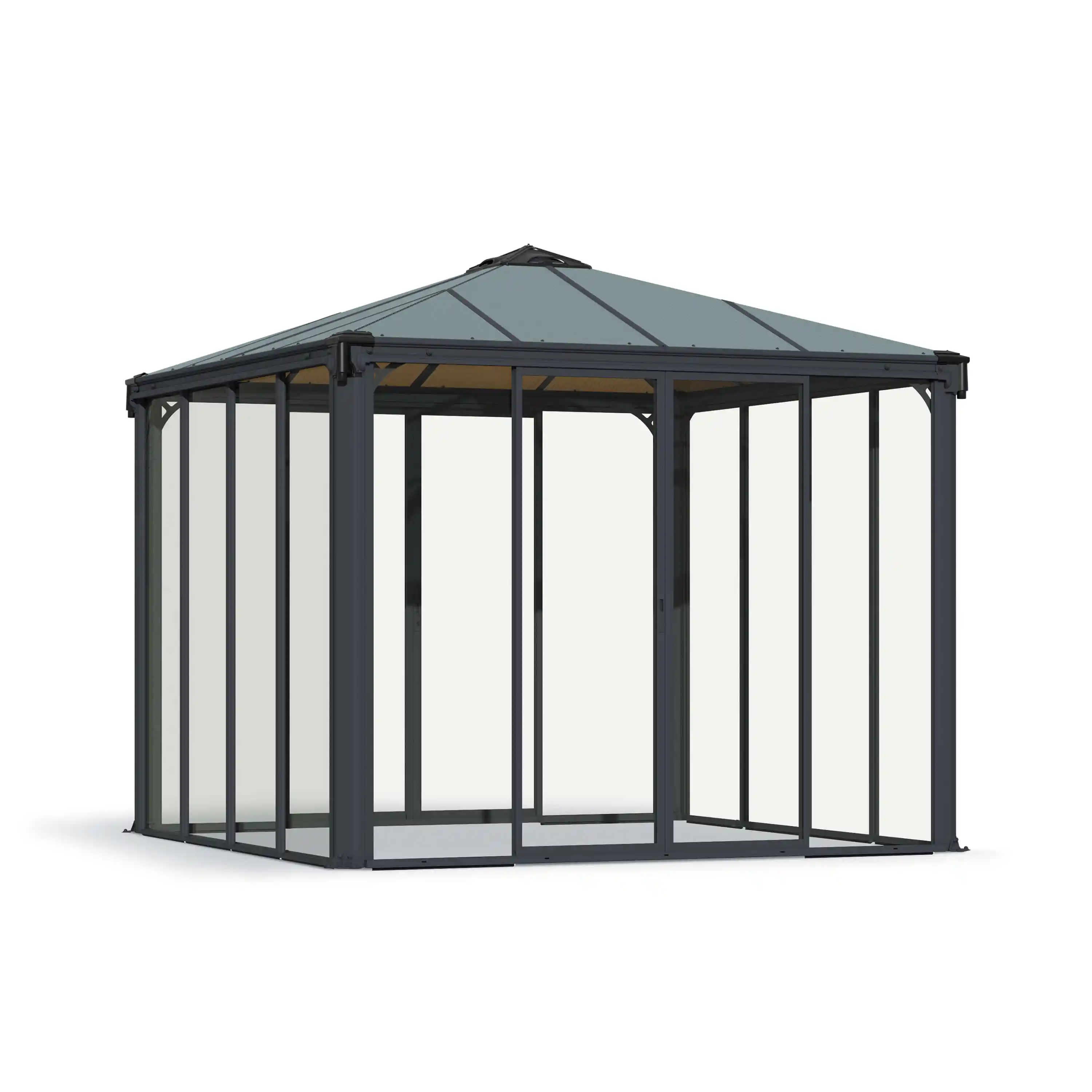 Canopia Ledro 300X300 cm Gesloten tuinpaviljoen Donkergrijs Brons