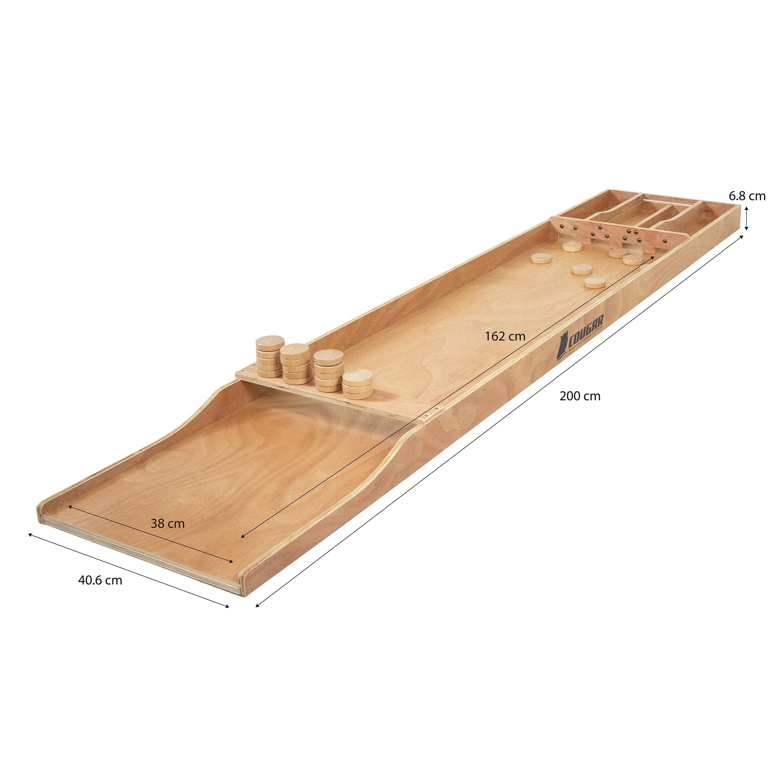 Cougar Dutch Shuffleboard Classic Turnier Holz 200cm