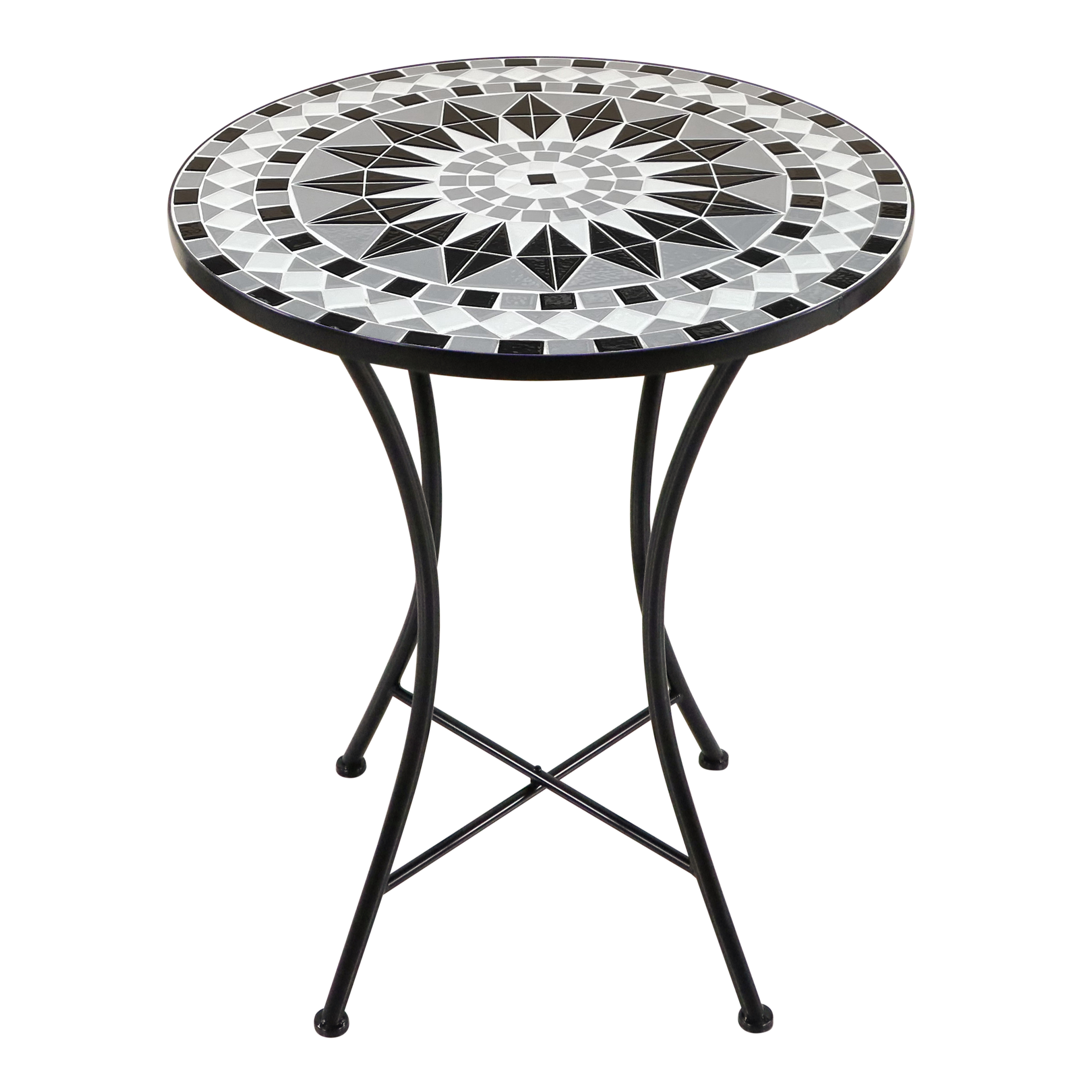 AXI Amélie Mosaik Bistro Set Schwarz/Weiß