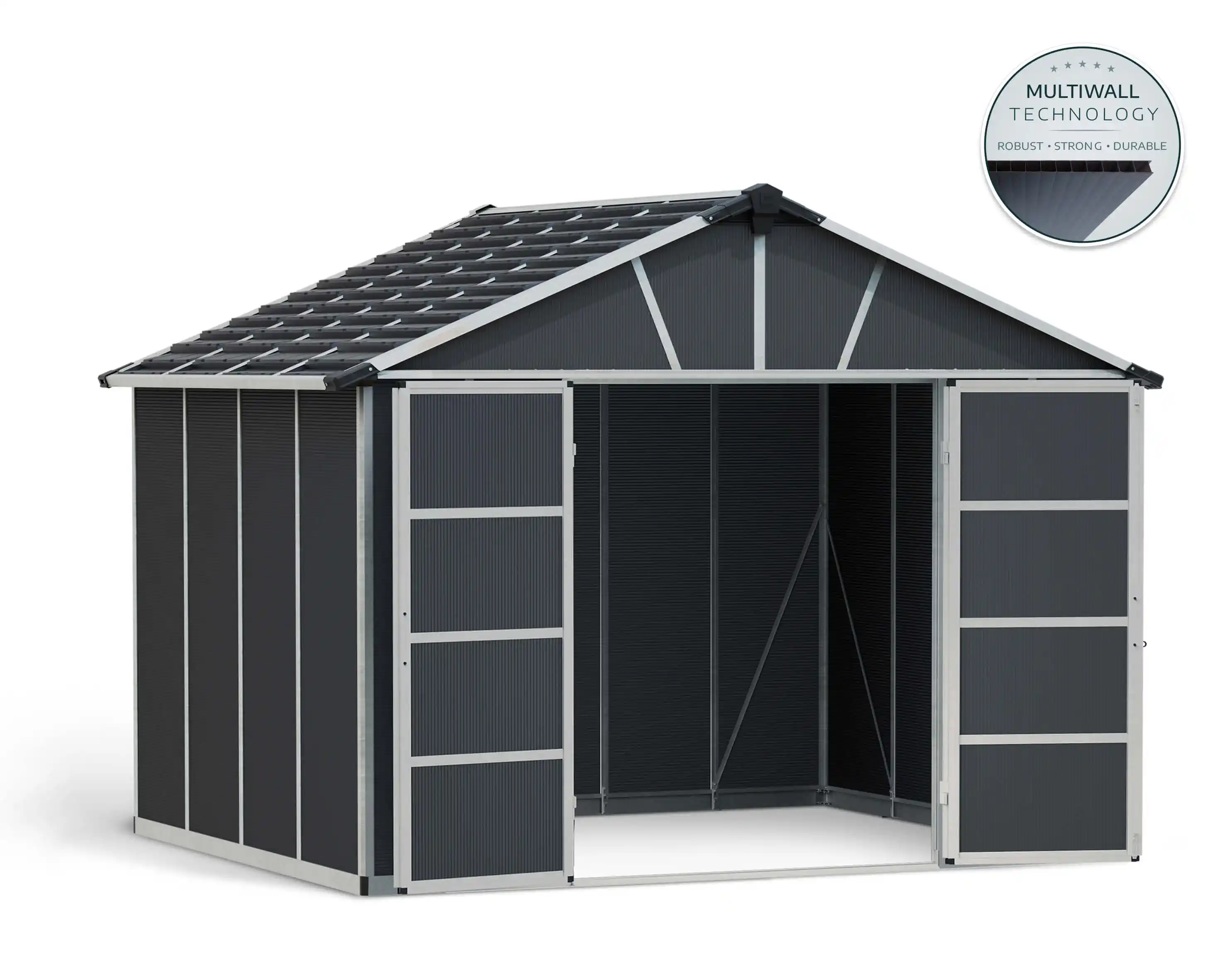 Canopia Yukon 271X332 cm grote schuur Donkergrijs