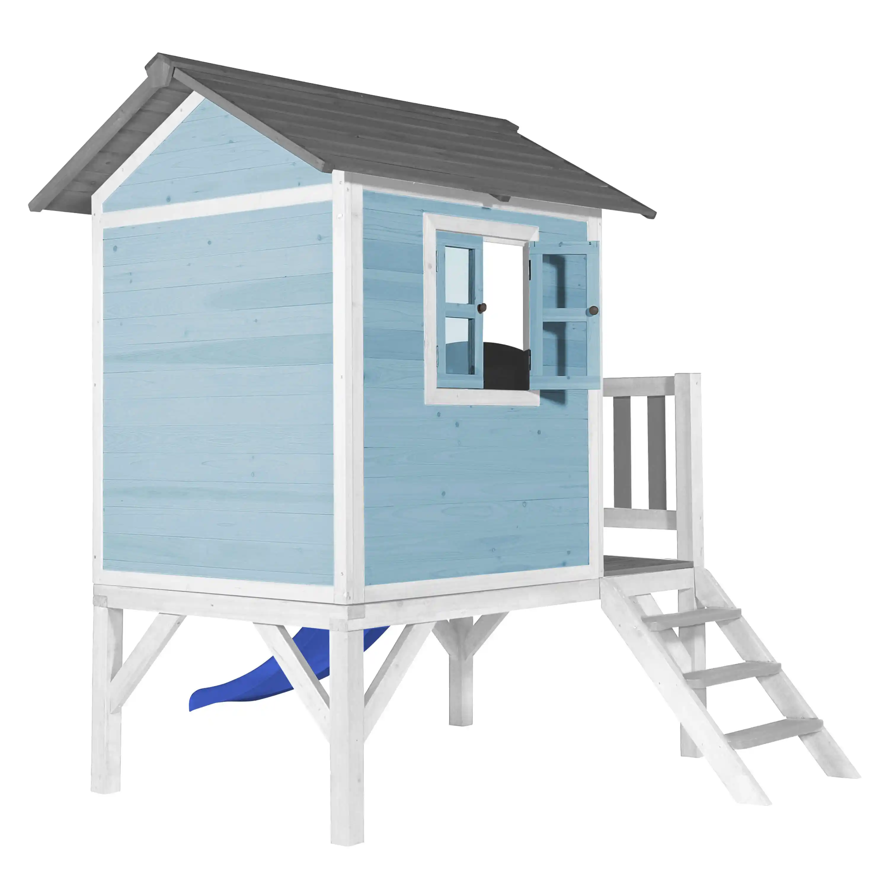 AXI Lodge XL Speelhuis Caribisch Blauw - Blauwe Glijbaan