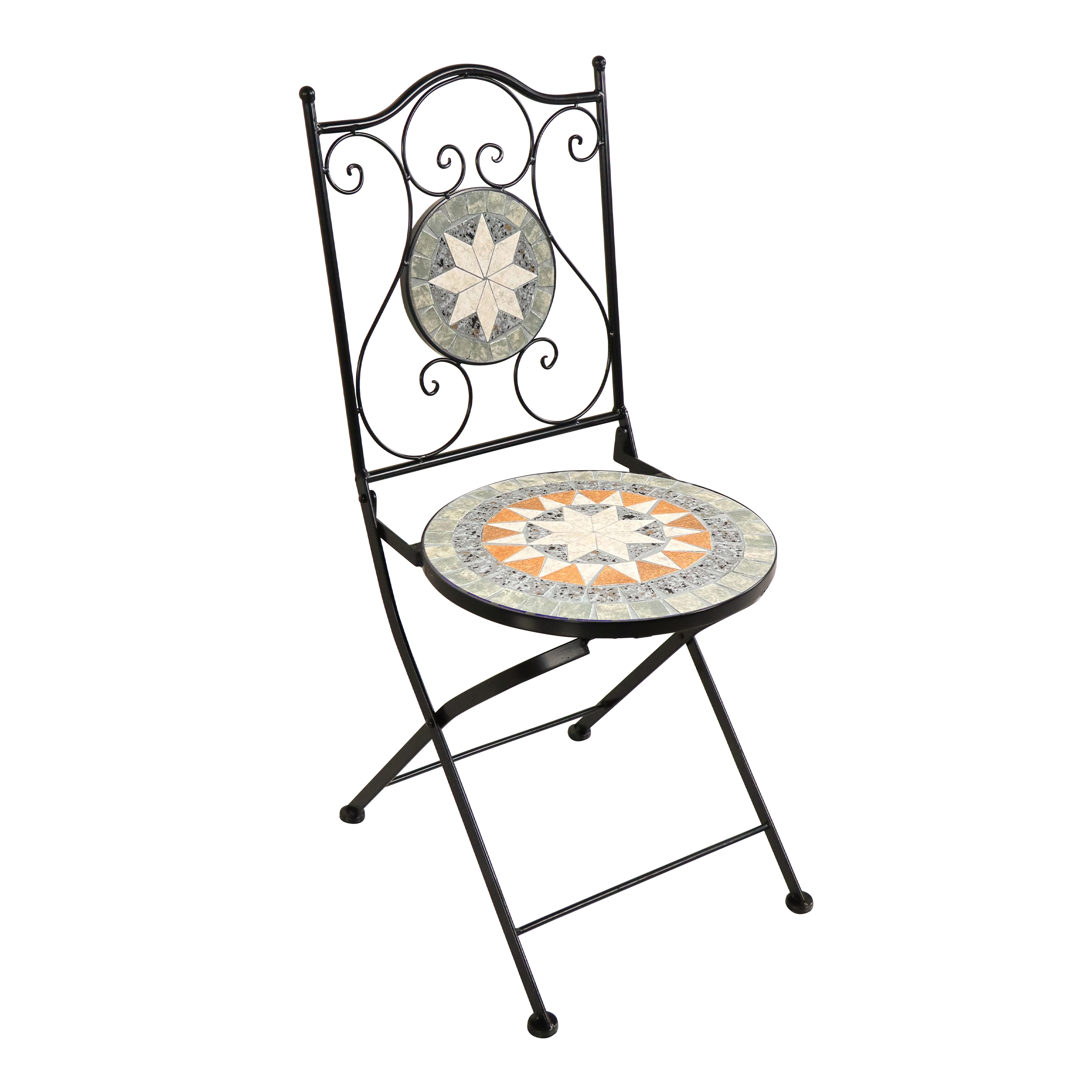 AXI Amélie Mosaik Bistro Set Star Grau/Braun