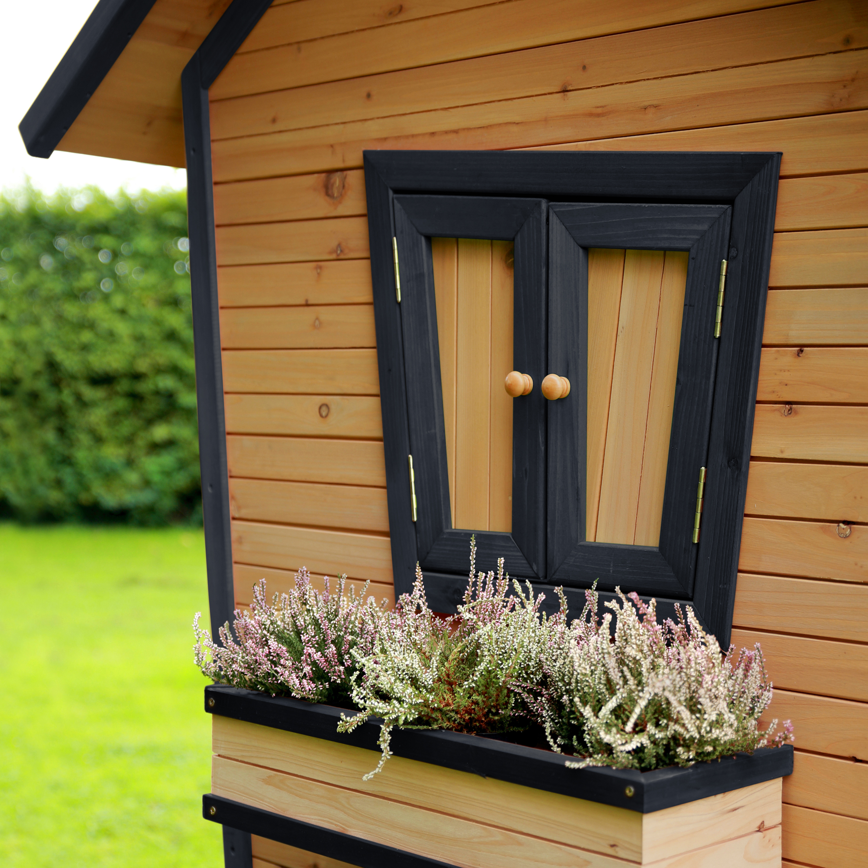 AXI Robin Playhouse Brown/Anthracite - Purple Slide-8720365060465 AXI Robin Playhouse Brown/Anthracite - Purple Slide