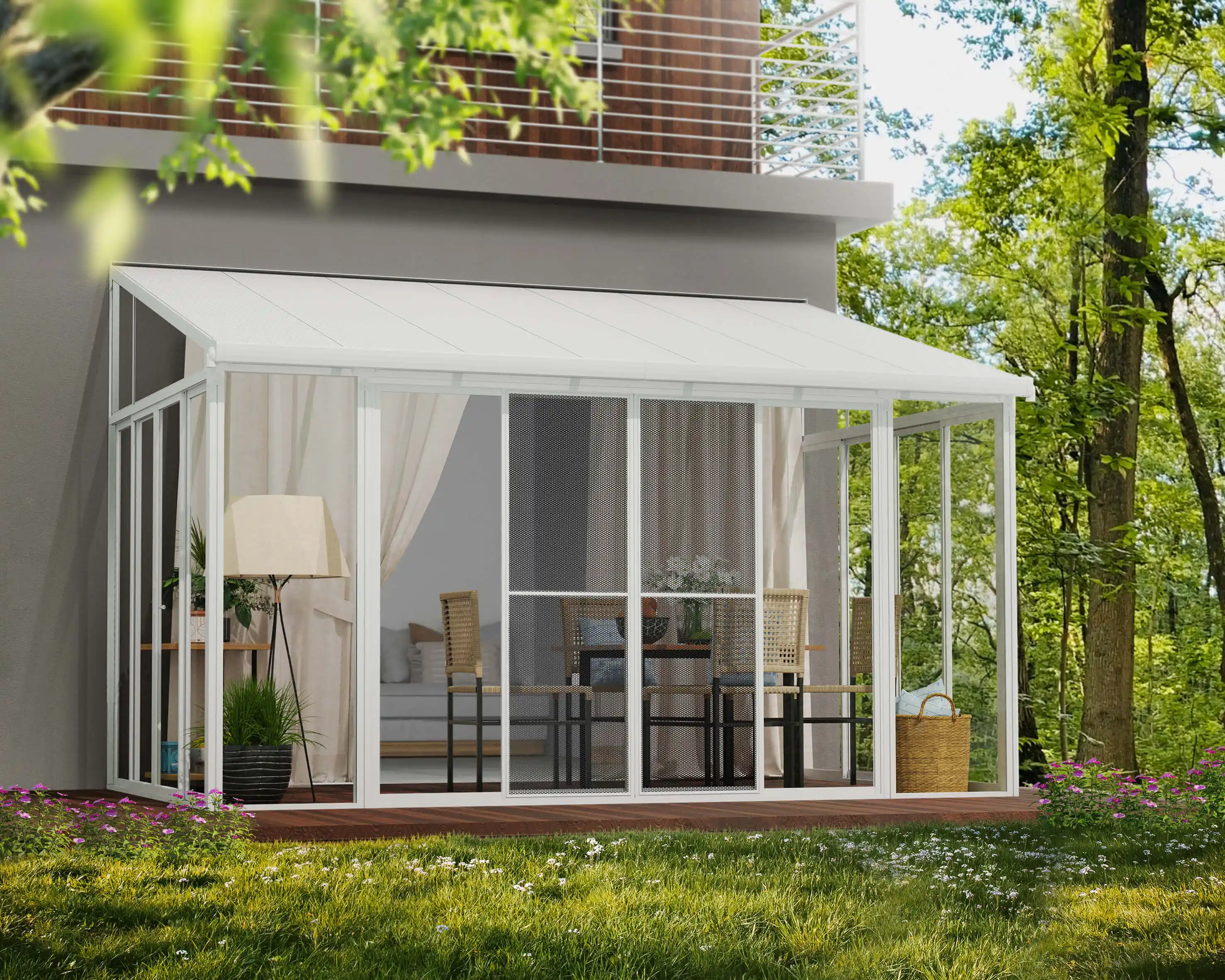 Canopia SanRemo Serre 425X294 cm veranda. en Solarium Wit Helder-7290108130126 Canopia SanRemo Serre 425X294 cm veranda. en Solarium Wit Helder