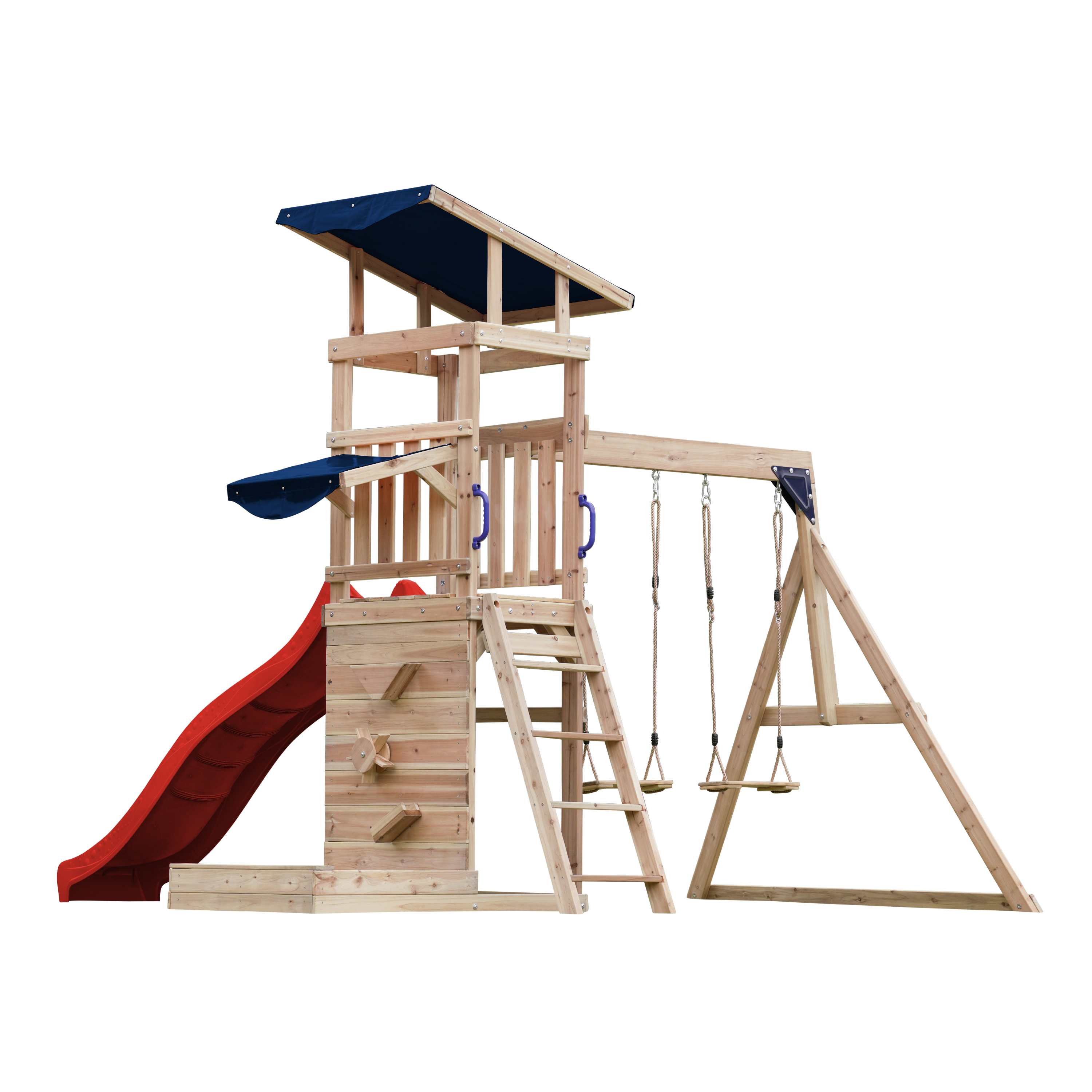 AXI Malik Play Set with Double Swing Brown - Red Slide 