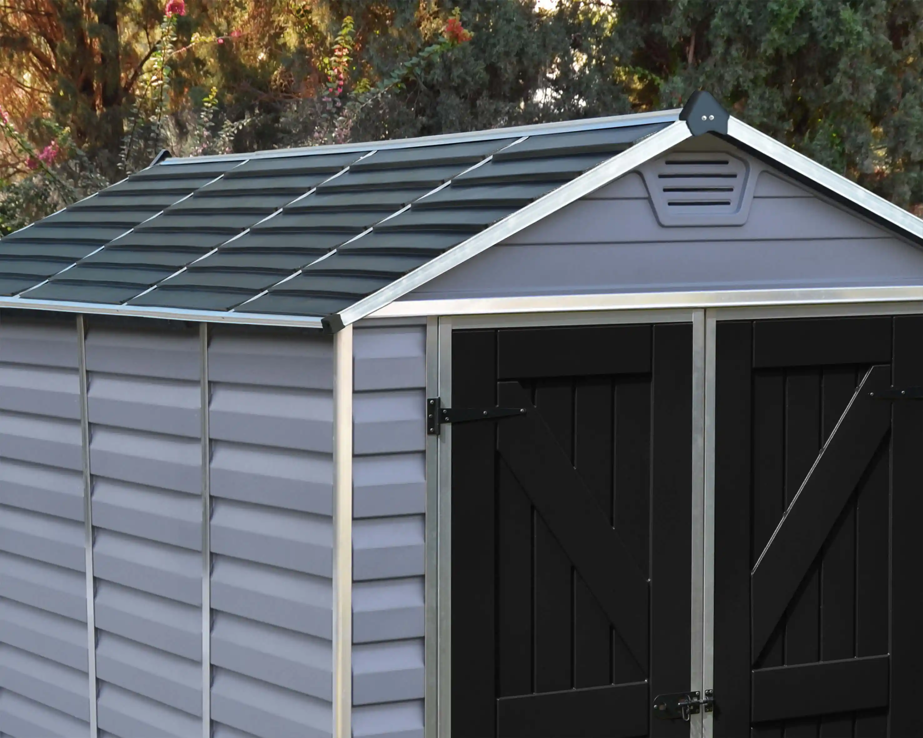 Canopia Skylight 303X185X217 cm Openlucht schuur voor tuin Donkergrijs Deco-7290108133950 Canopia Skylight 303X185X217 cm Openlucht schuur voor tuin Donkergrijs Deco