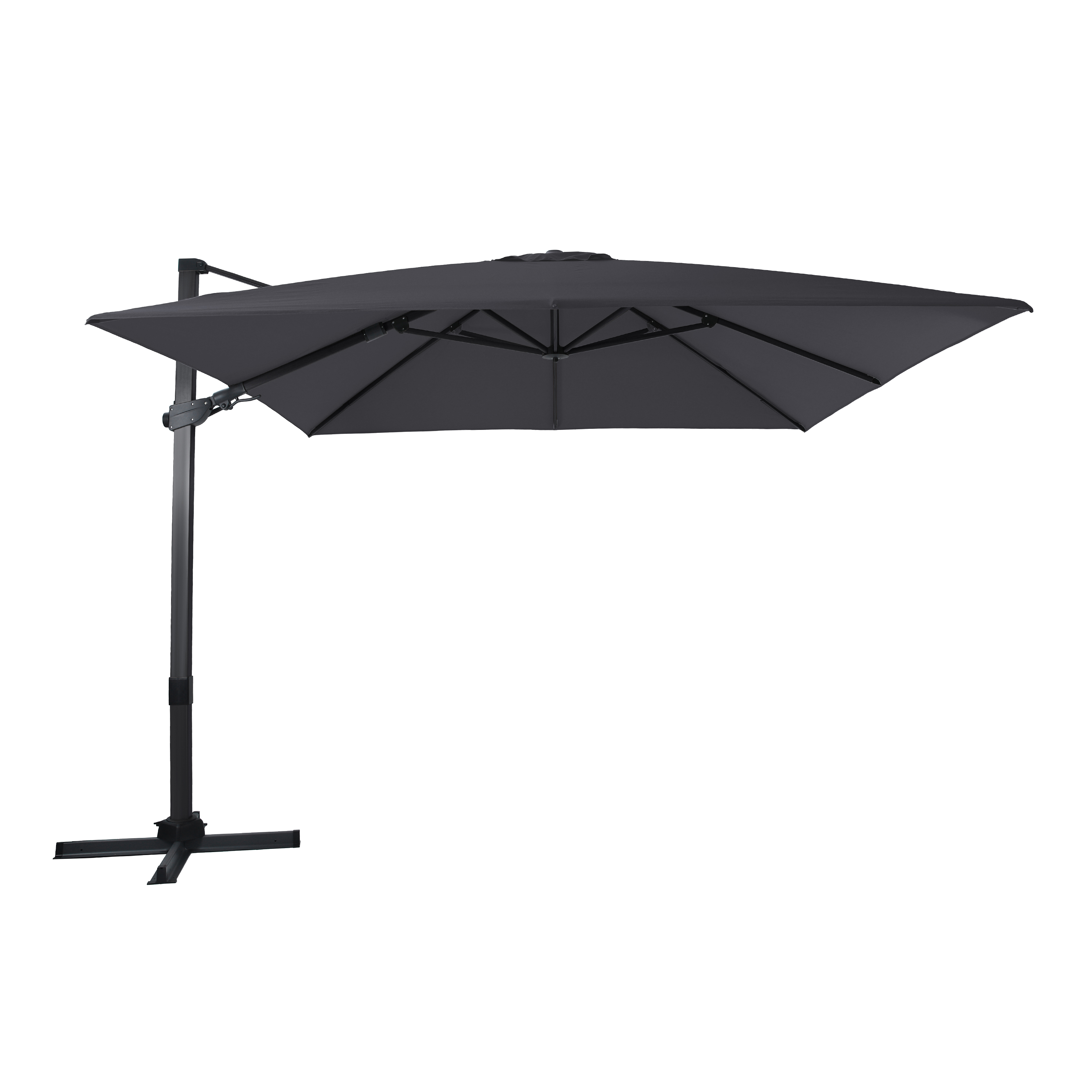 AXI Apollo Premium Zweefparasol 300x300cm Antraciet/grijs