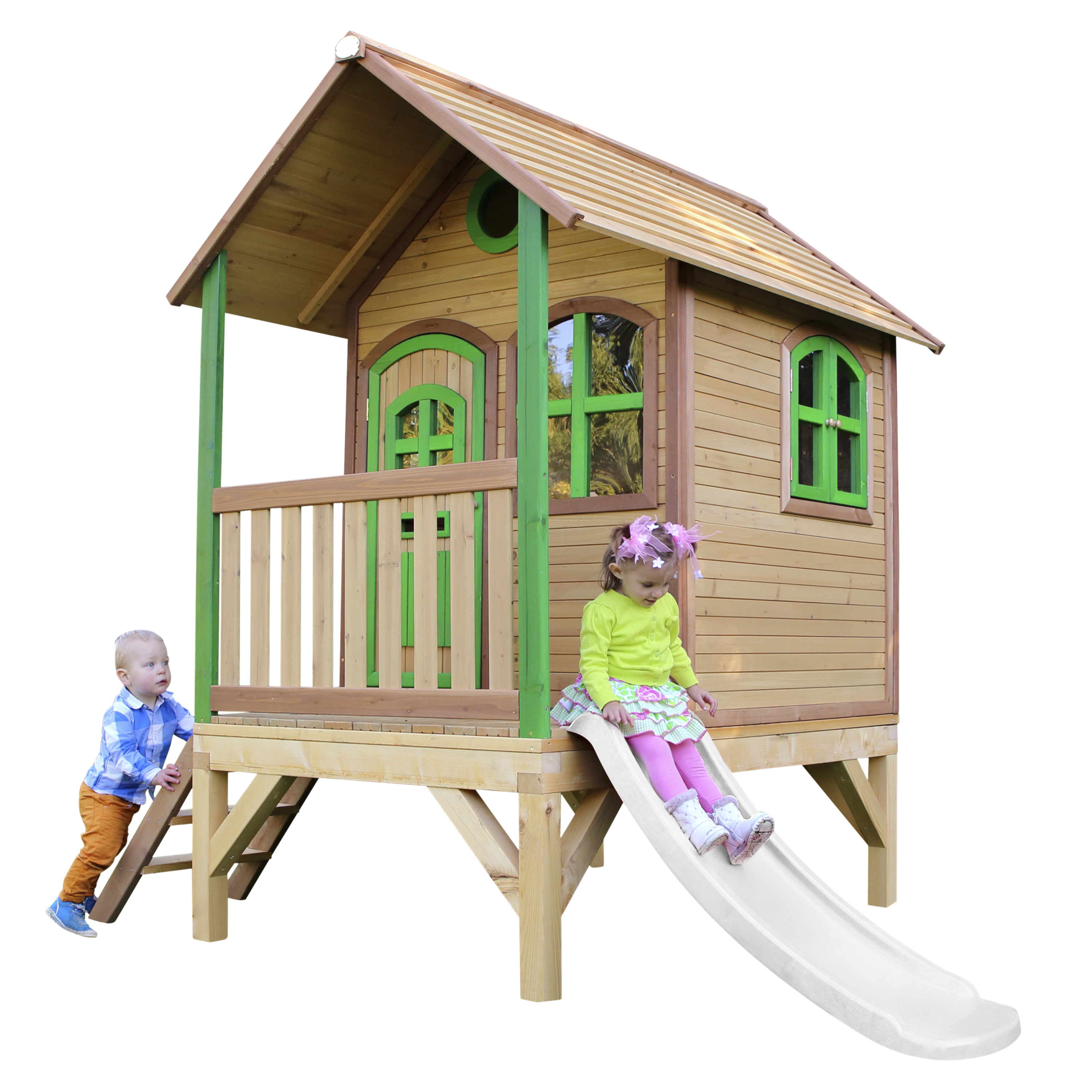 AXI Tom Playhouse Brown/Green - White Slide