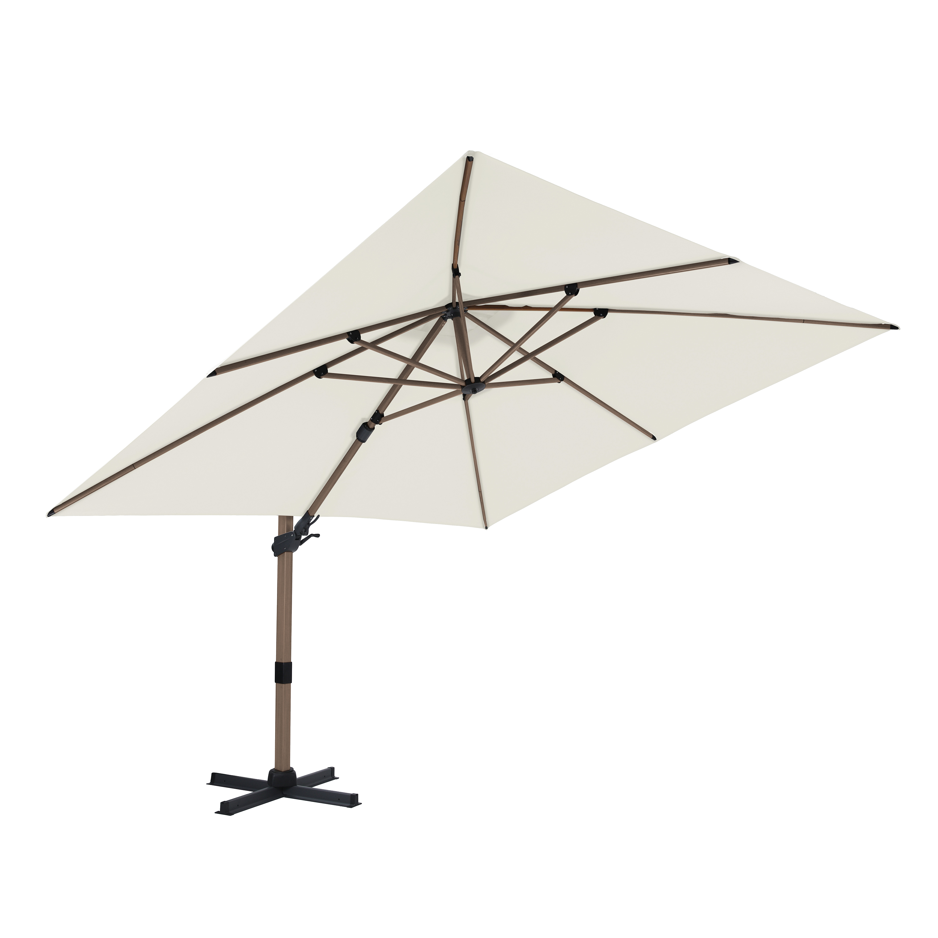 AXI Apollo Premium Cantilever Parasol 300x300cm - Oak-look/Beige