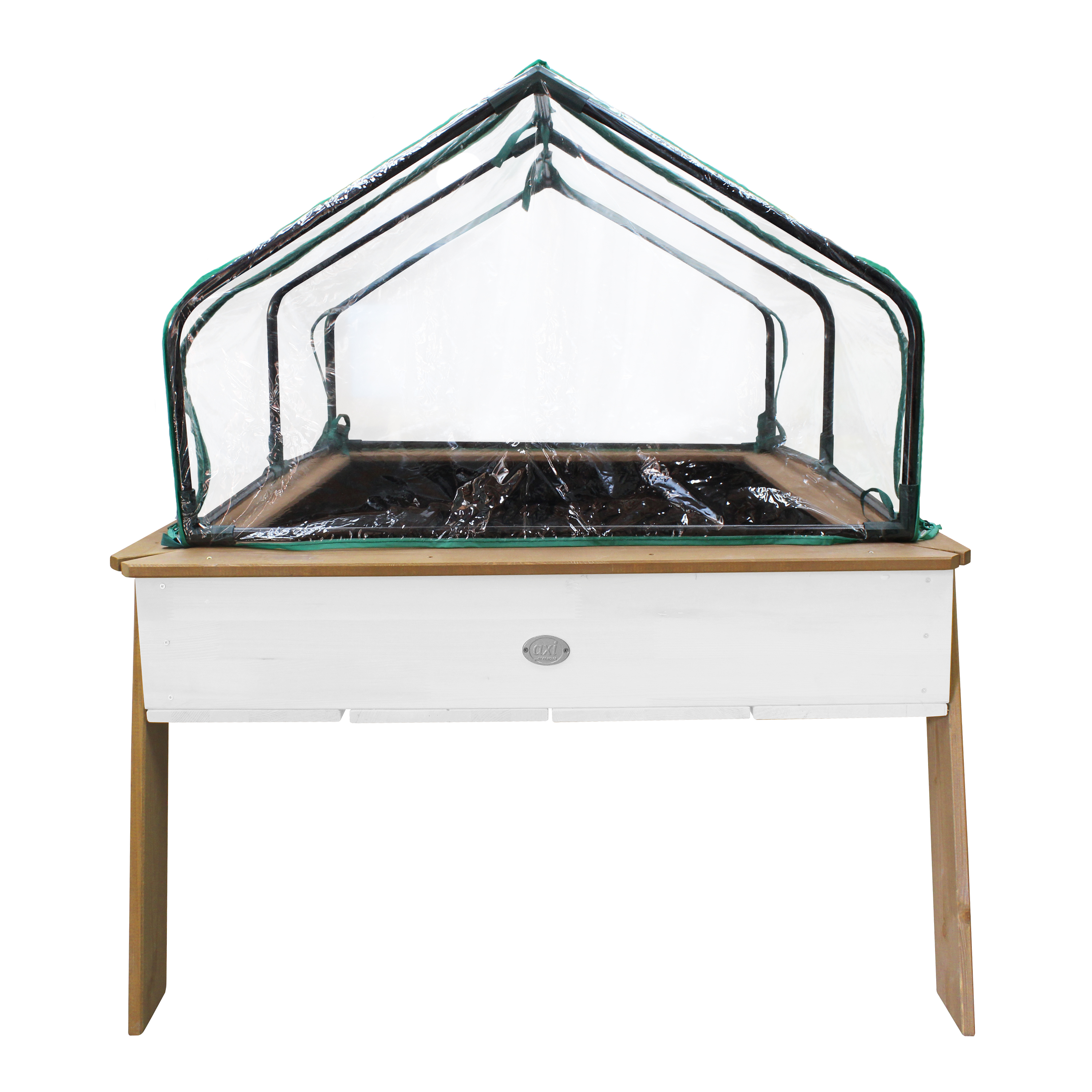AXI Linda Gardening Table with Greenhouse - Brown/White