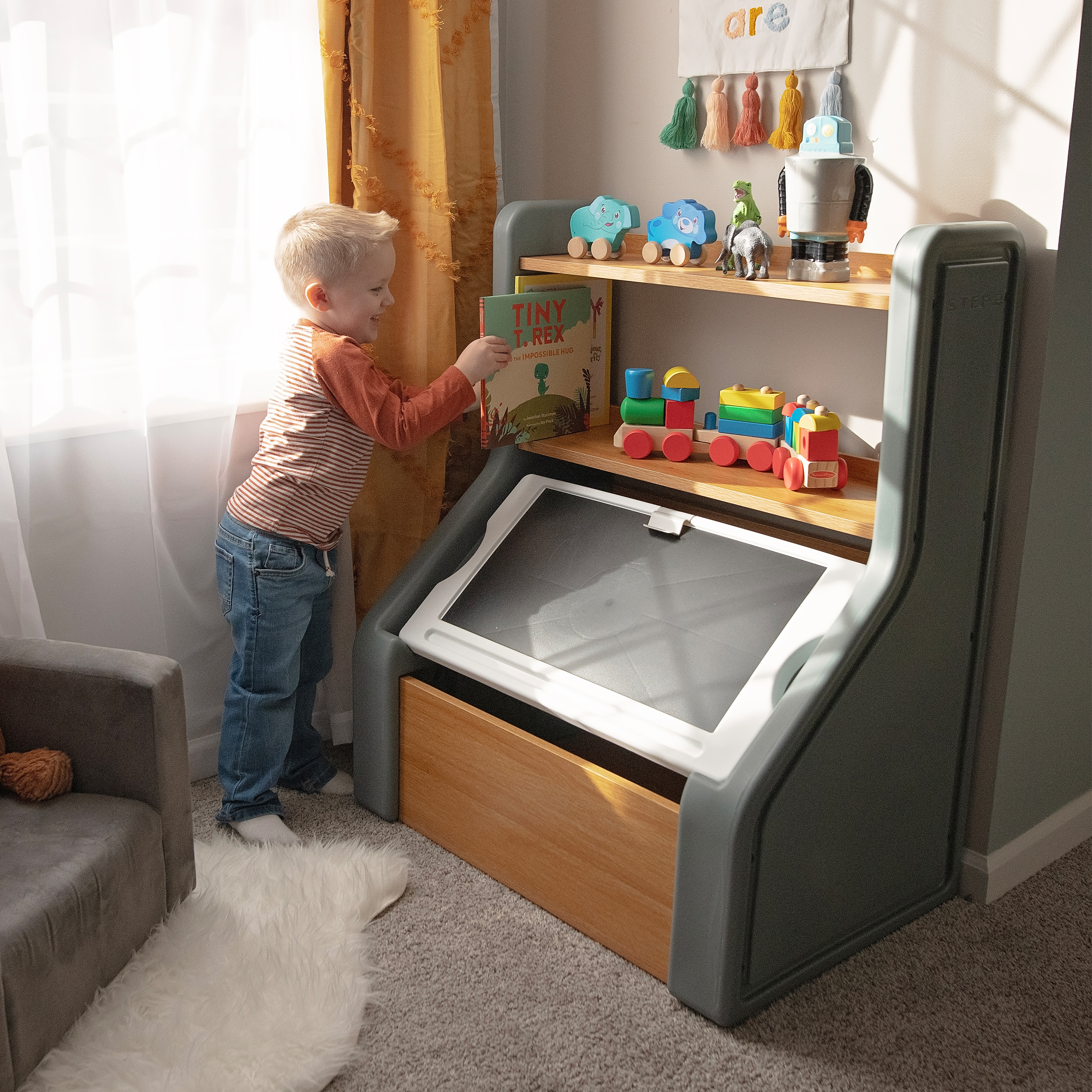 Step2 Harmony Toy Storage Box Grey