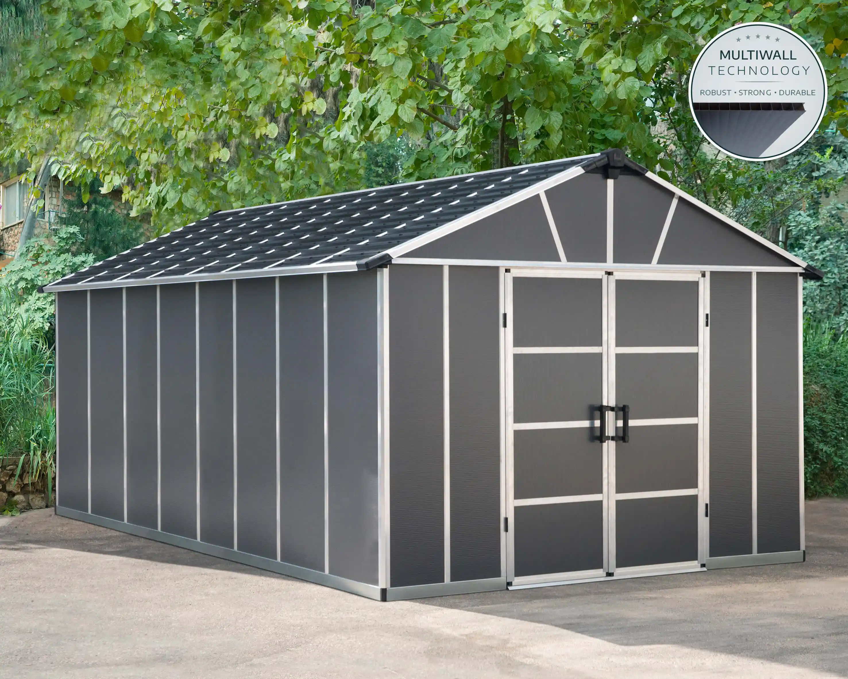 Canopia Yukon 519X332 cm grote schuur Donkergrijs