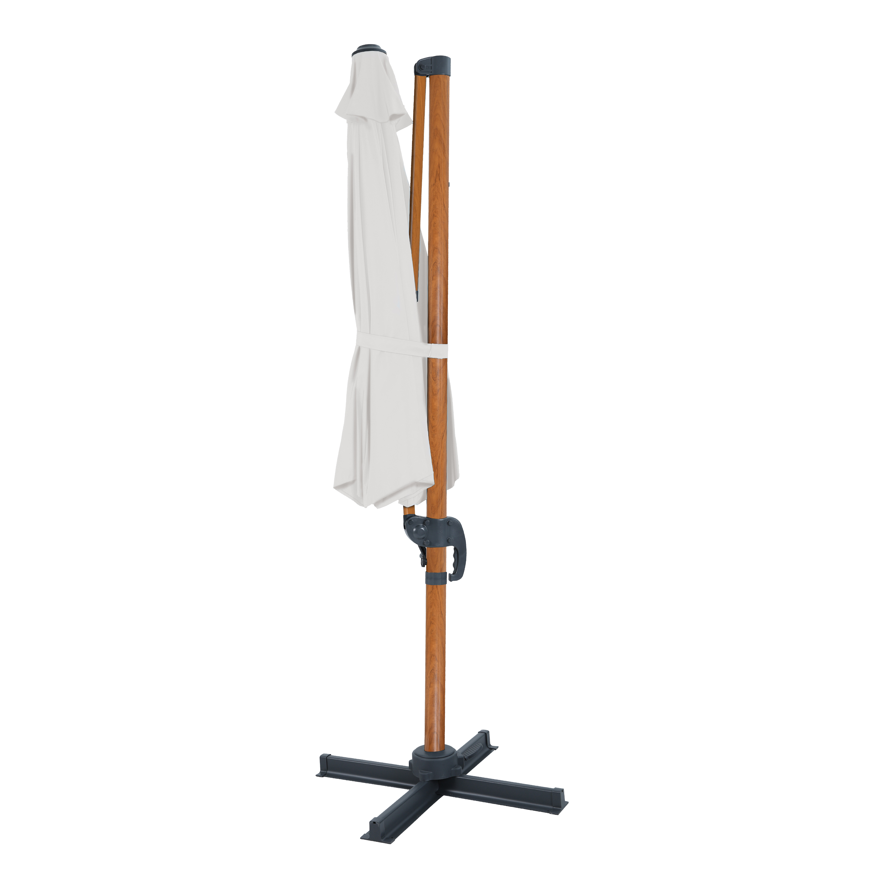 AXI Marisol Ampelschirm Ø 300cm Holz-Optik/beige 