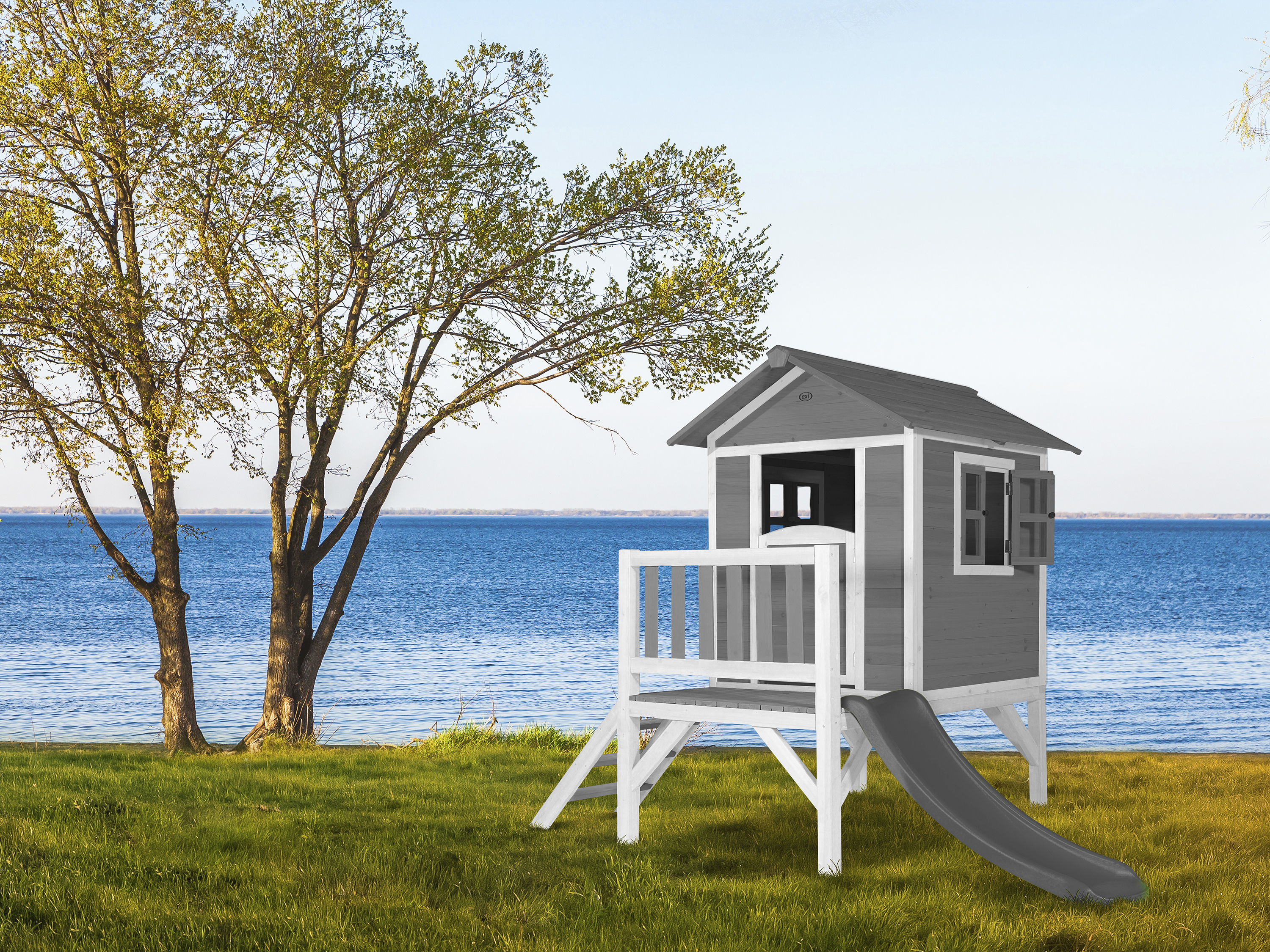 AXI Lodge XL Playhouse Cool Grey - Grey Slide