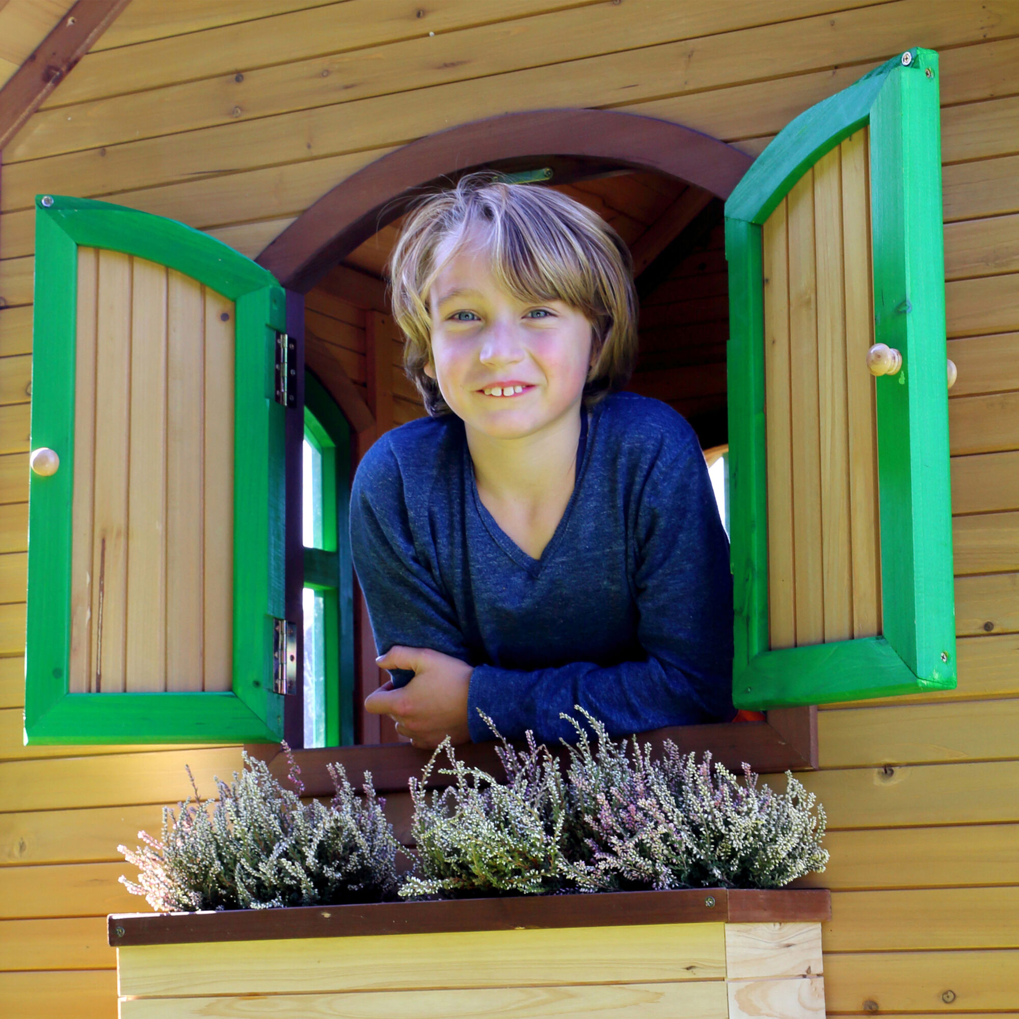 AXI Romy Speelhuis Bruin/groen - Groene glijbaan