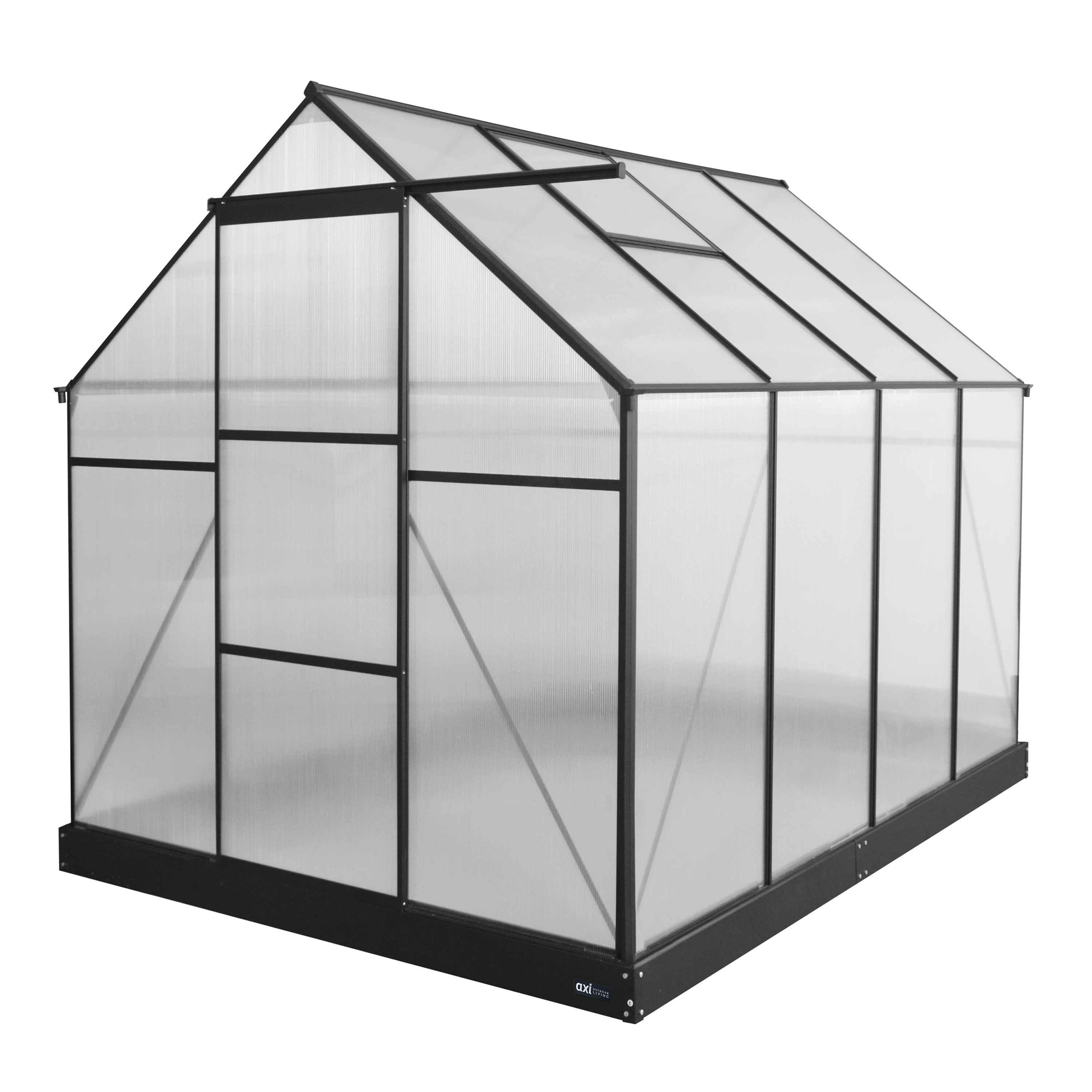 AXI Simon Greenhouse Polycarbonate - Black 250x190x207 cm