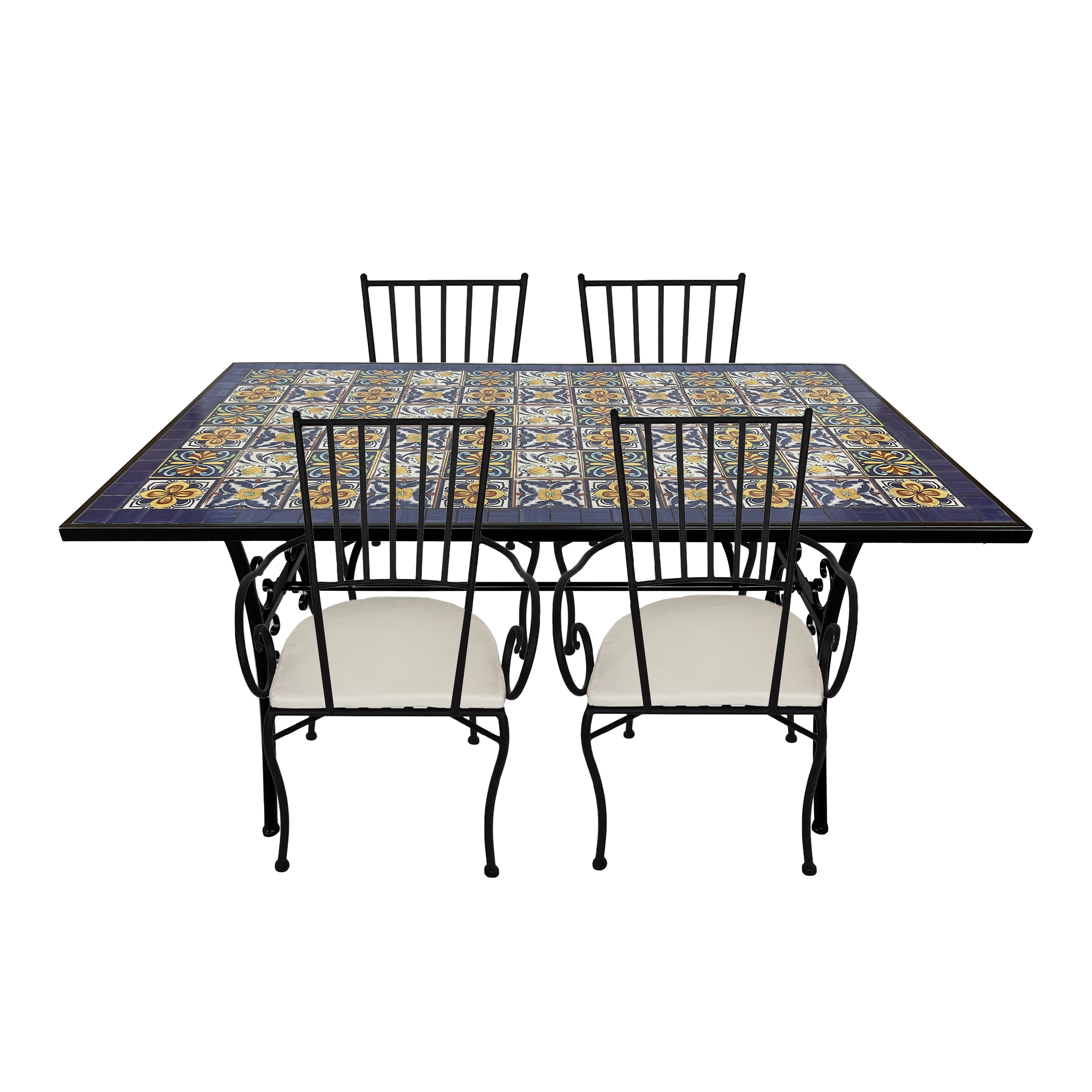 AXI Leonie Mosaik Bistro Set 5-teilig im Mediterranen Stil Blau