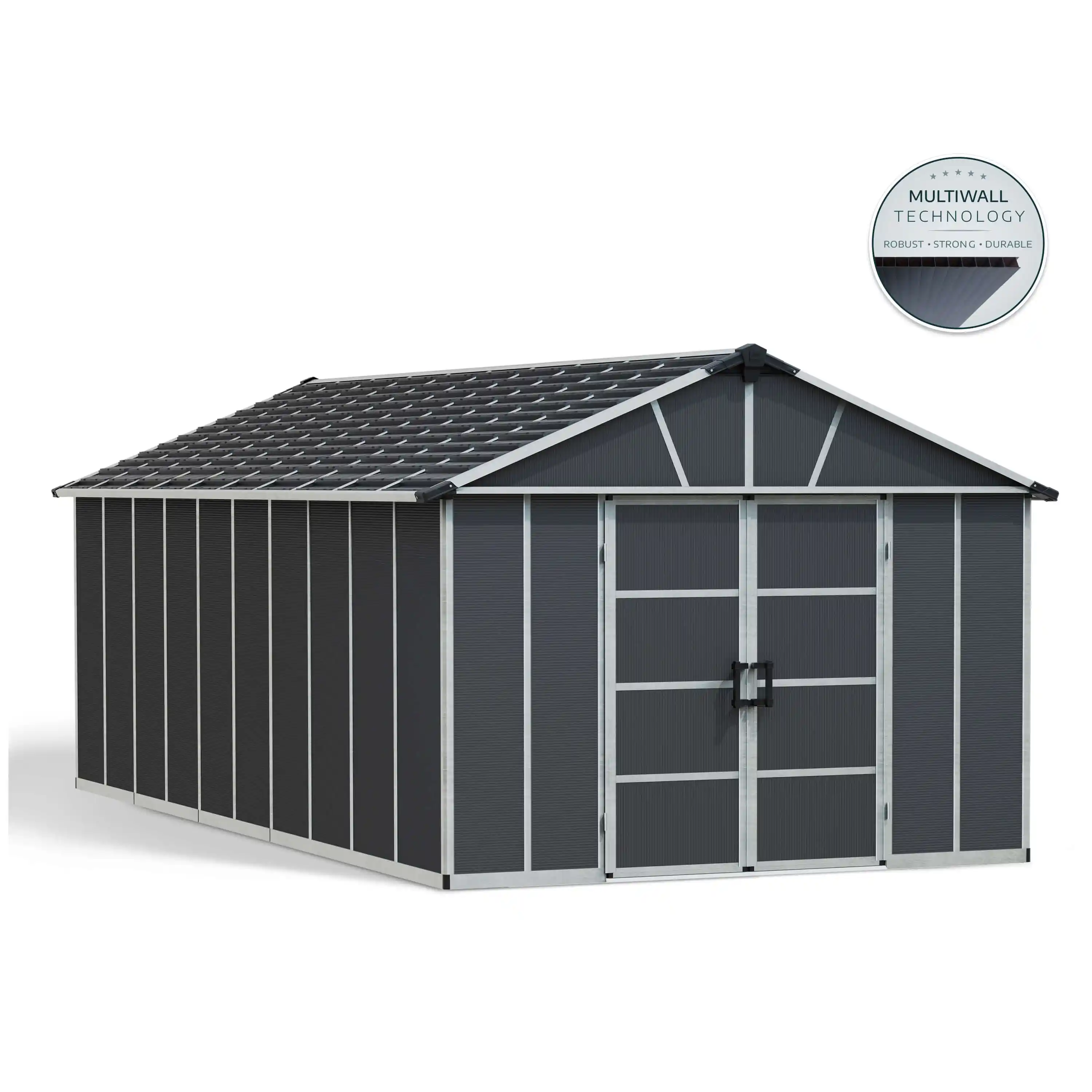 Canopia Yukon 643X332 cm grote schuur Donkergrijs-7290108139280 Canopia Yukon 643X332 cm grote schuur Donkergrijs