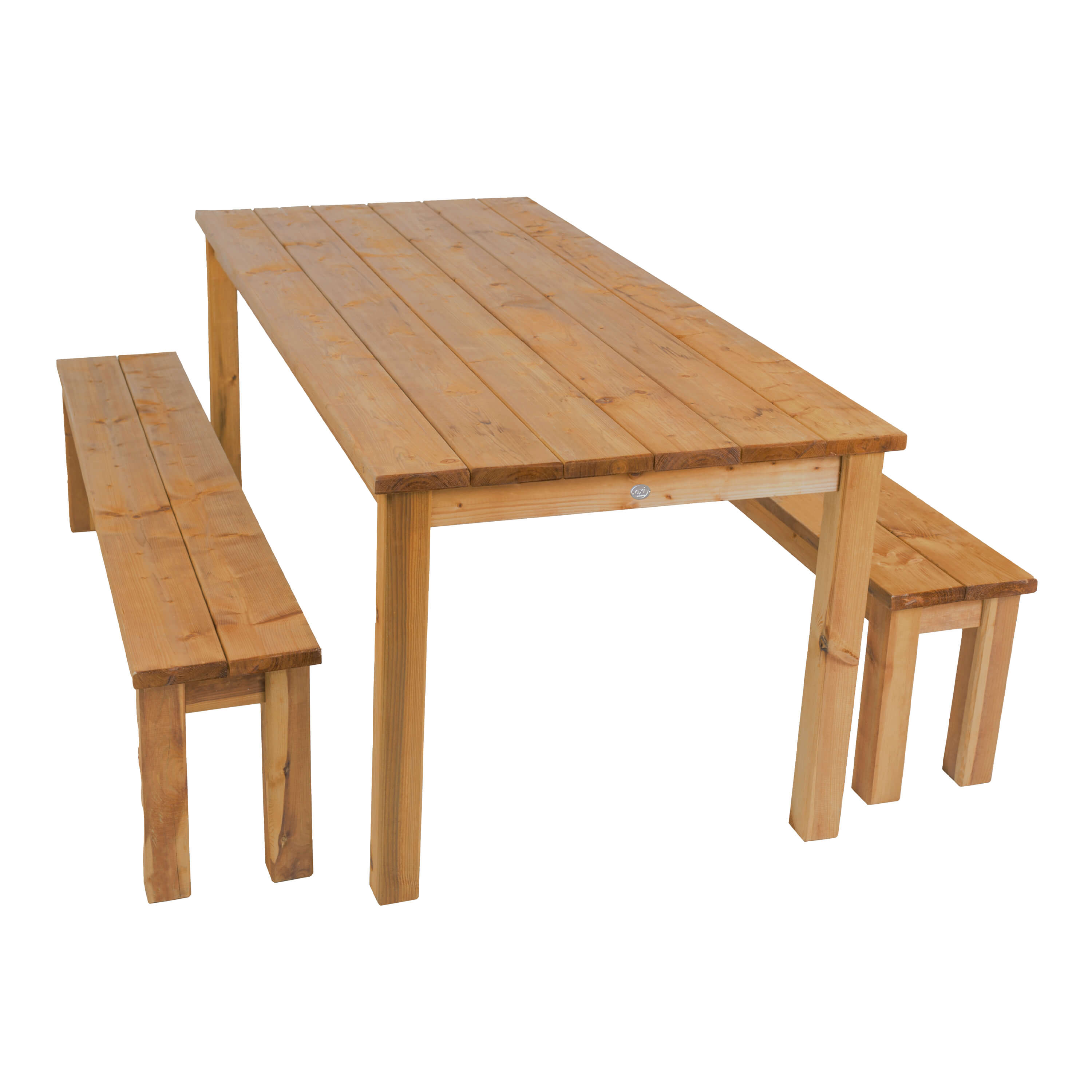 AXI Louise Picknicktisch mit Bänken aus Holz 200 cm - Braun