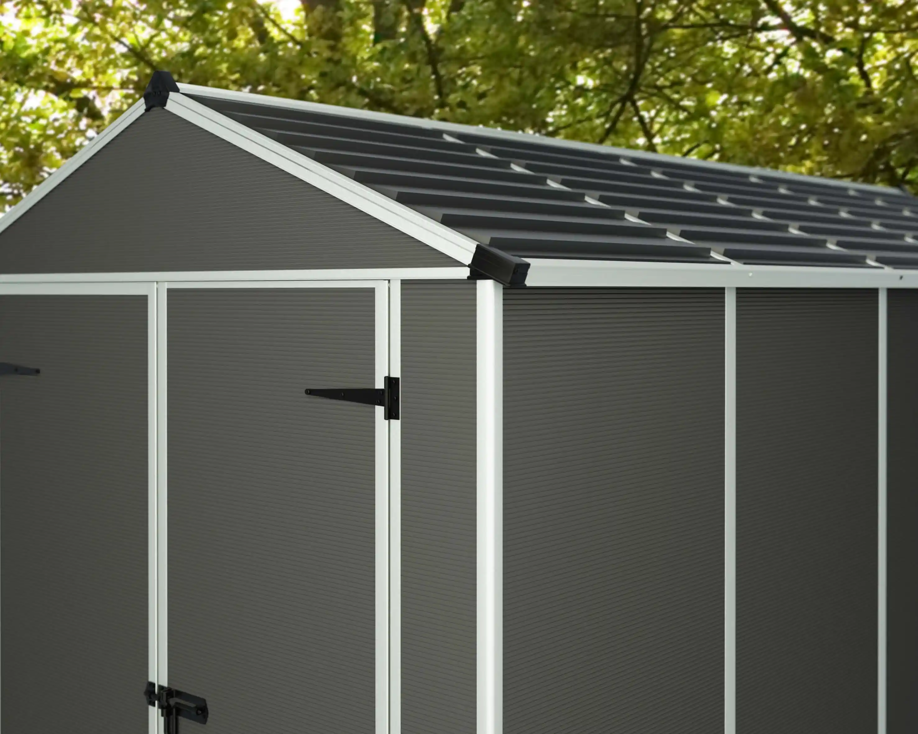 Canopia Rubicon 229X185X217 cm Ultra Duurzame openlucht Opslag Schuur voor tuin Donkergrijs-7290108603408 Canopia Rubicon 229X185X217 cm Ultra Duurzame openlucht Opslag Schuur voor tuin Donkergrijs