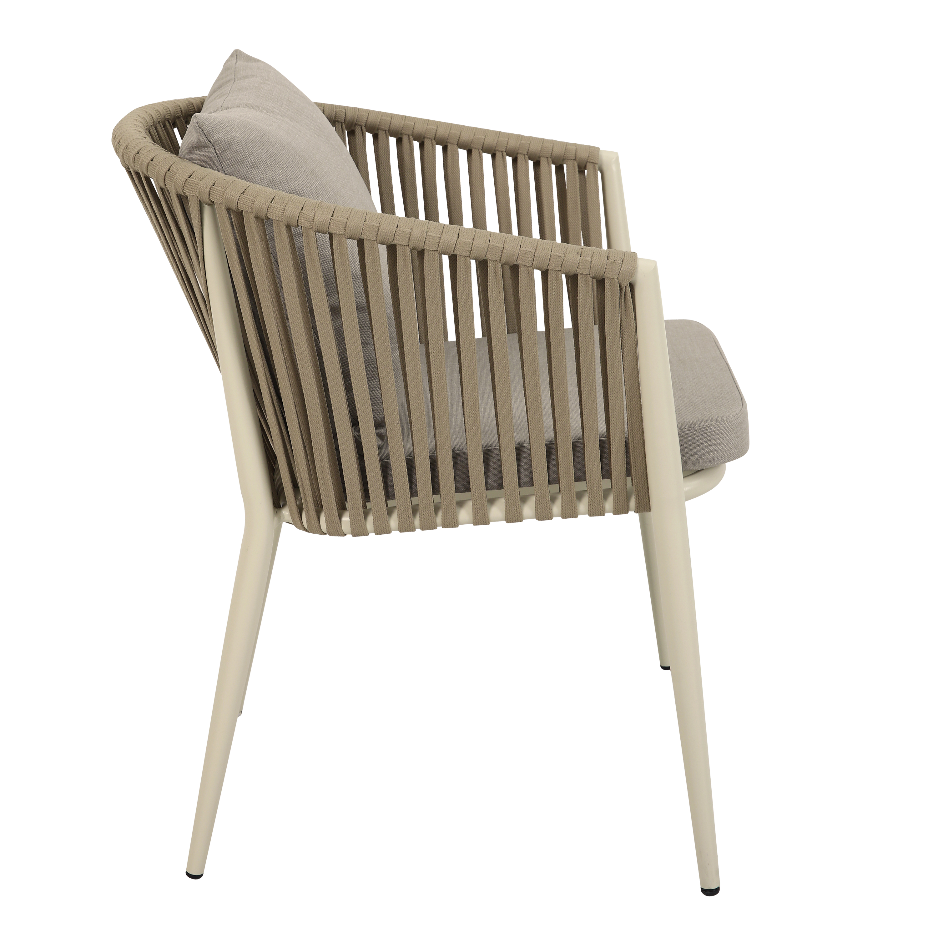 AXI Chay Garden Set with 8 Chairs – Beige with Polywood in Wood Effect