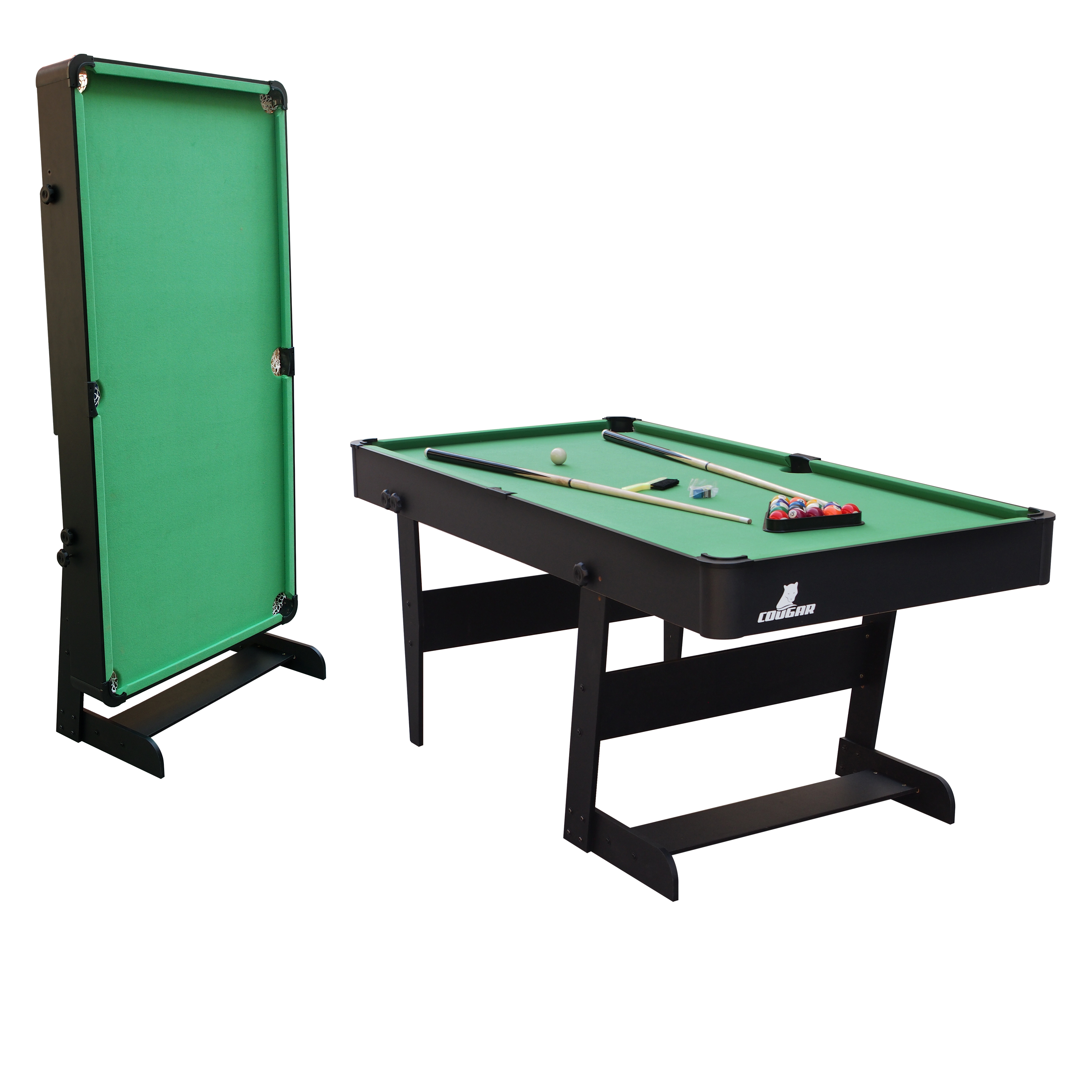 Cougar Hustle XL Billardtisch Klappbar Schwarz