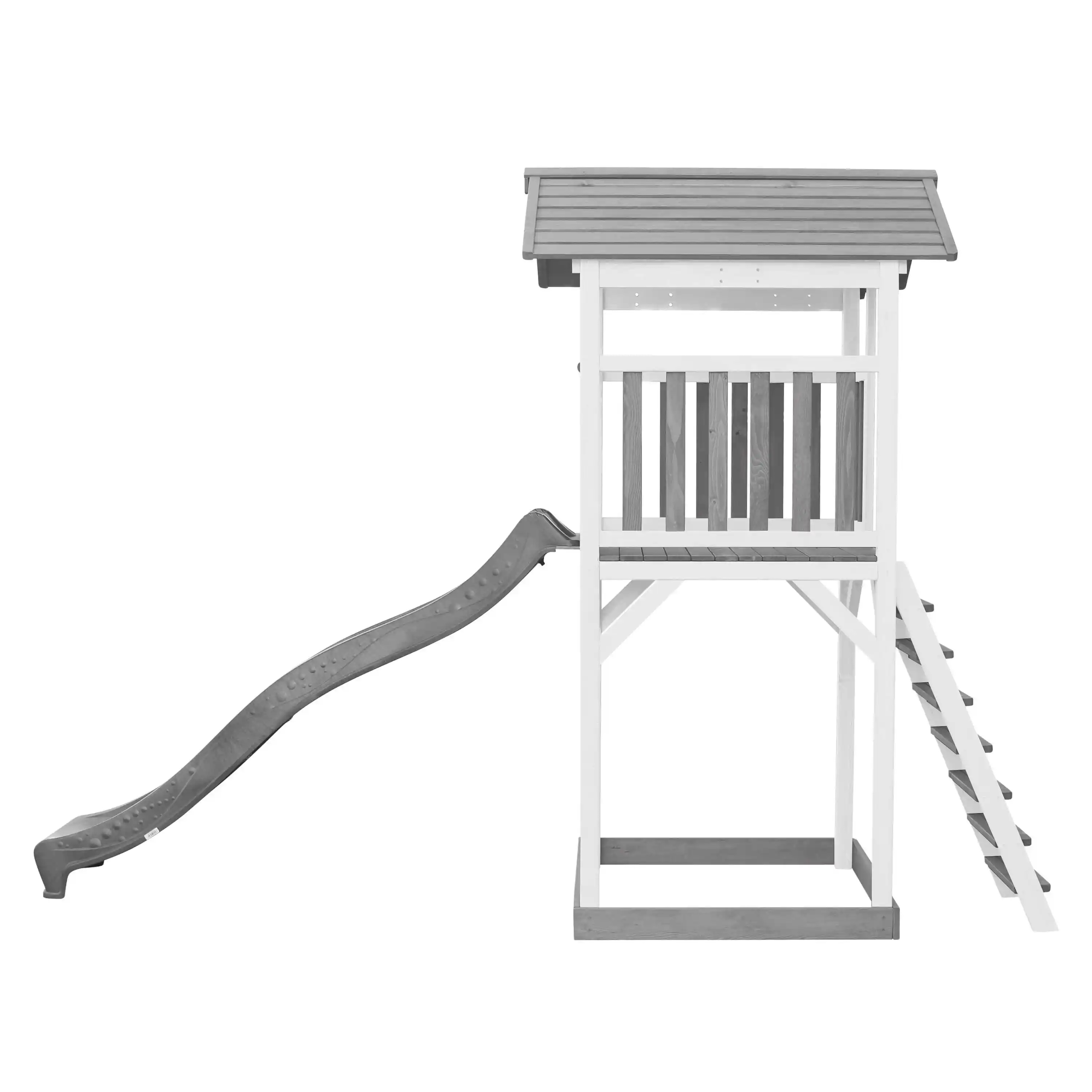 AXI Beach Tower Spielturm Grau und Weiß - Graue Rutsche