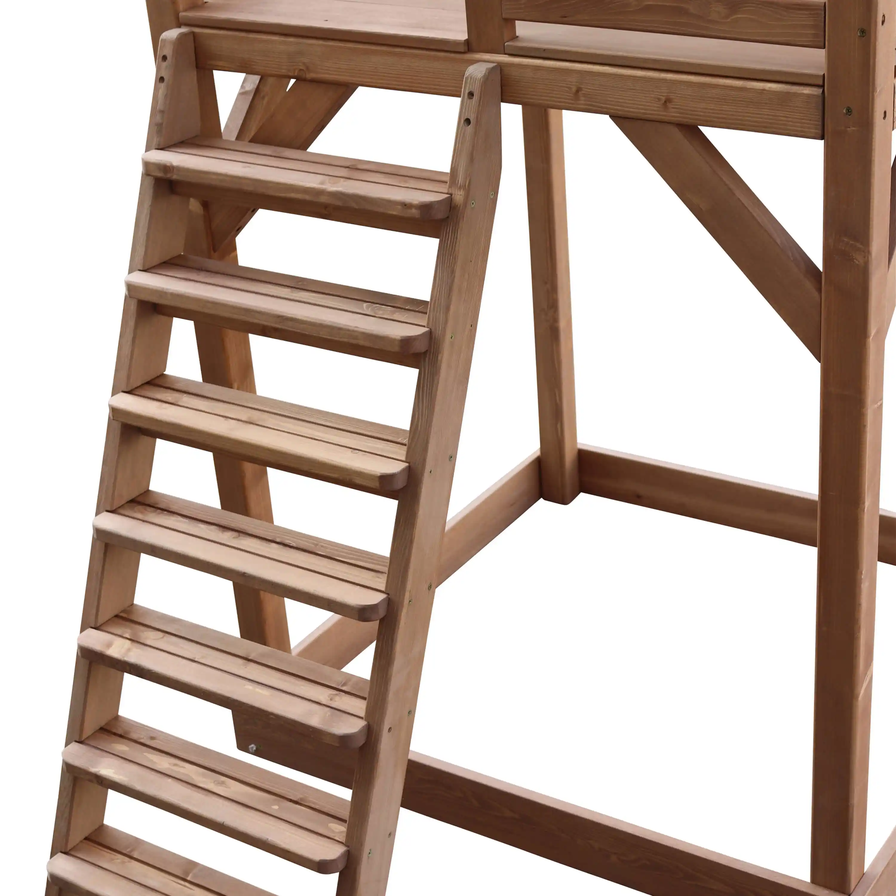 AXI Beach Tower Speeltoren met Dubbele Schommel Bruin - Limoen groene Glijbaan