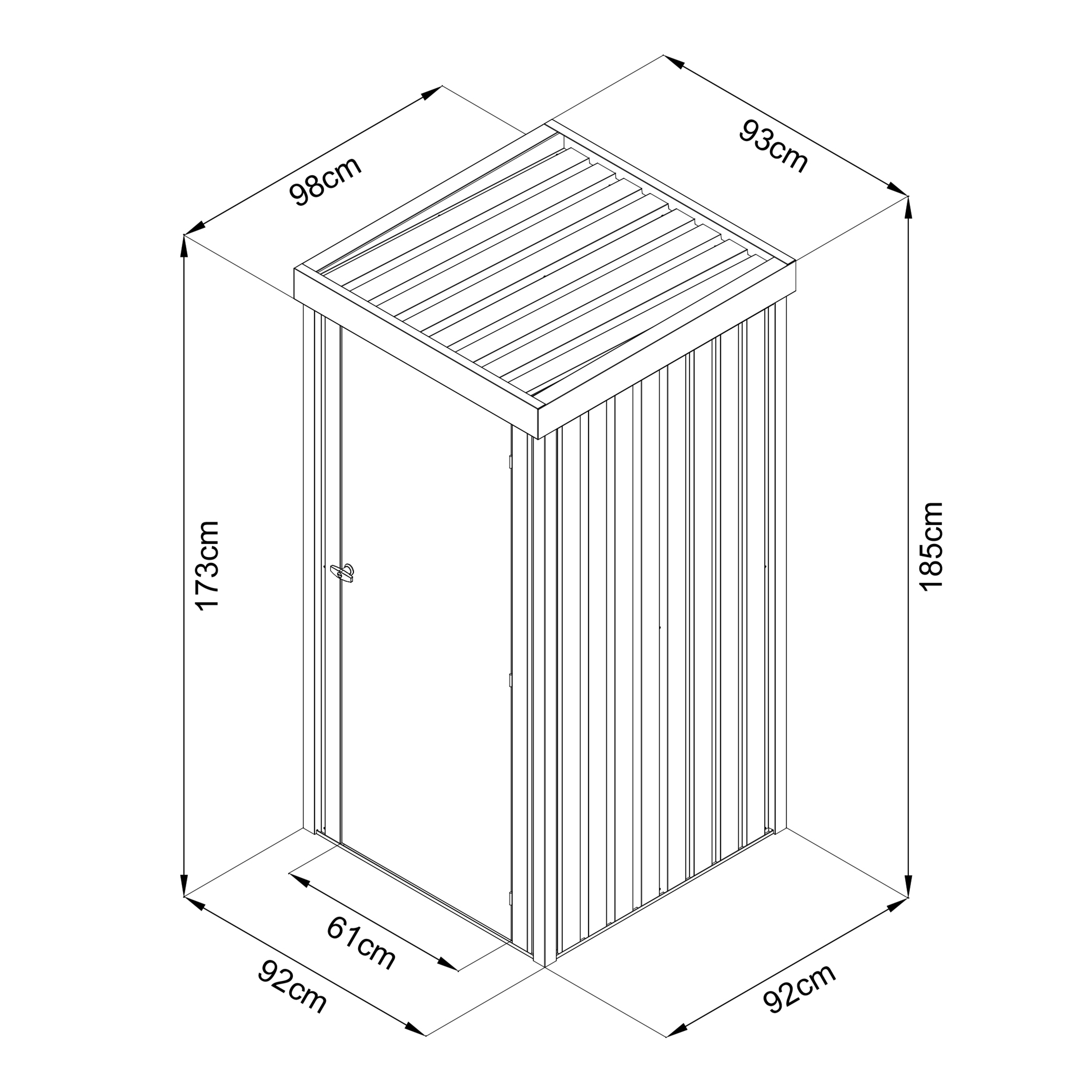 AXI Hector Premium Gartenschrank aus Metall - 1300L Anthrazit 