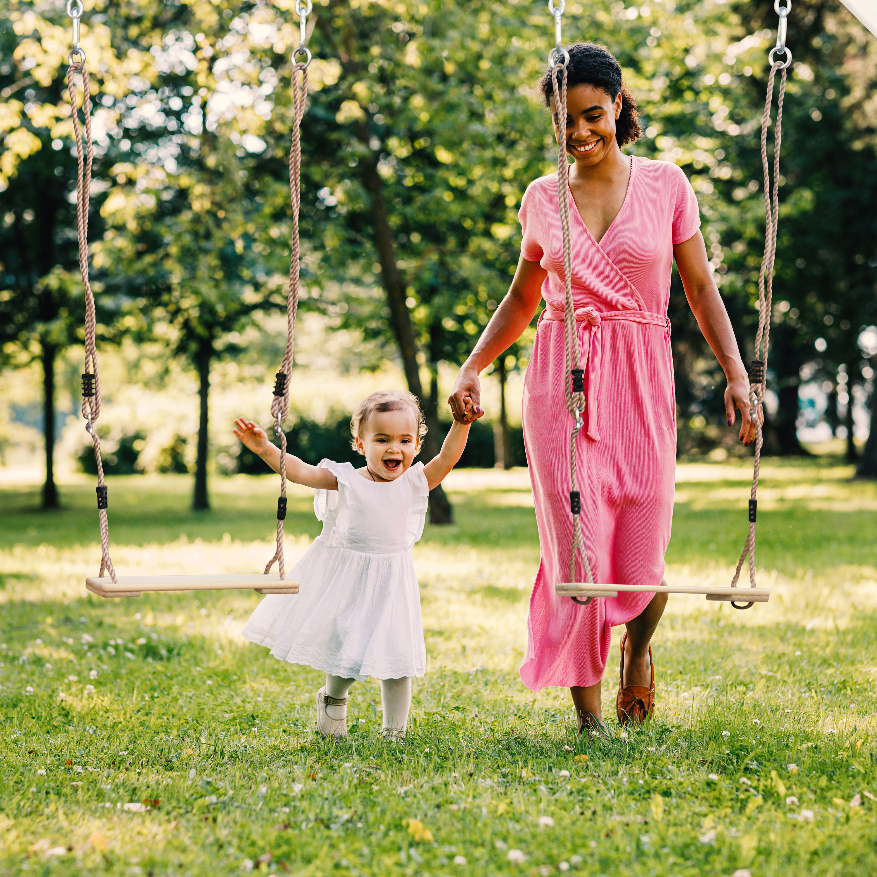 AXI Beach Tower with Climbing Frame and Double Swing Set Grey/White - Red Slide
