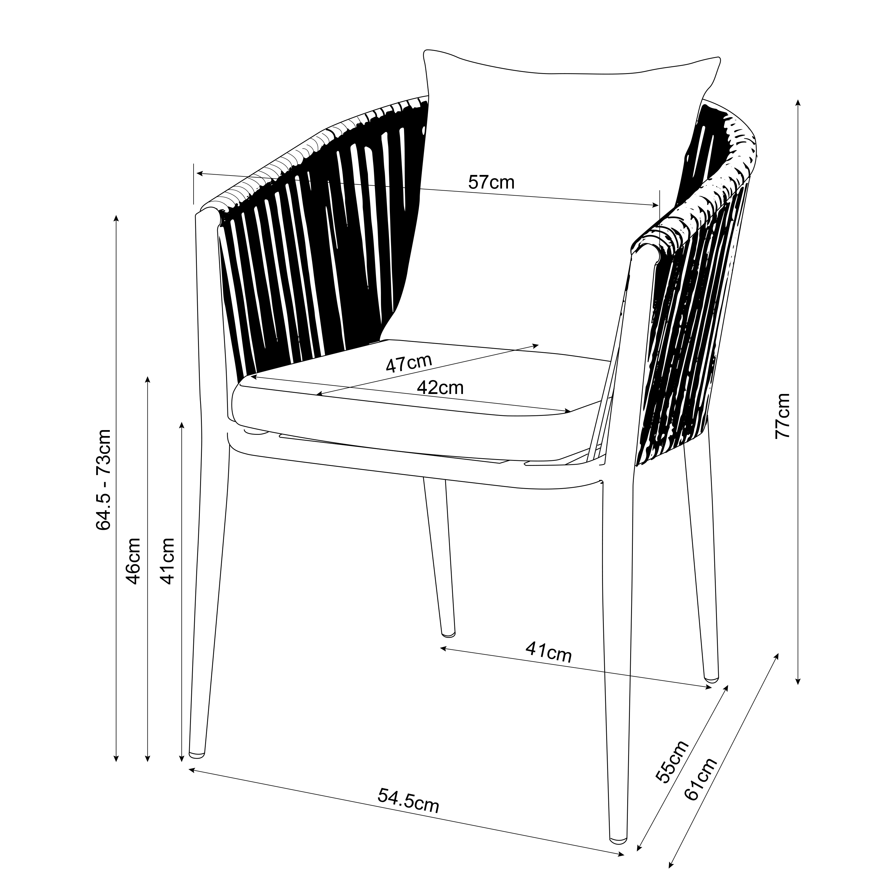 AXI Faye Chairs Beige – Set 6 pieces