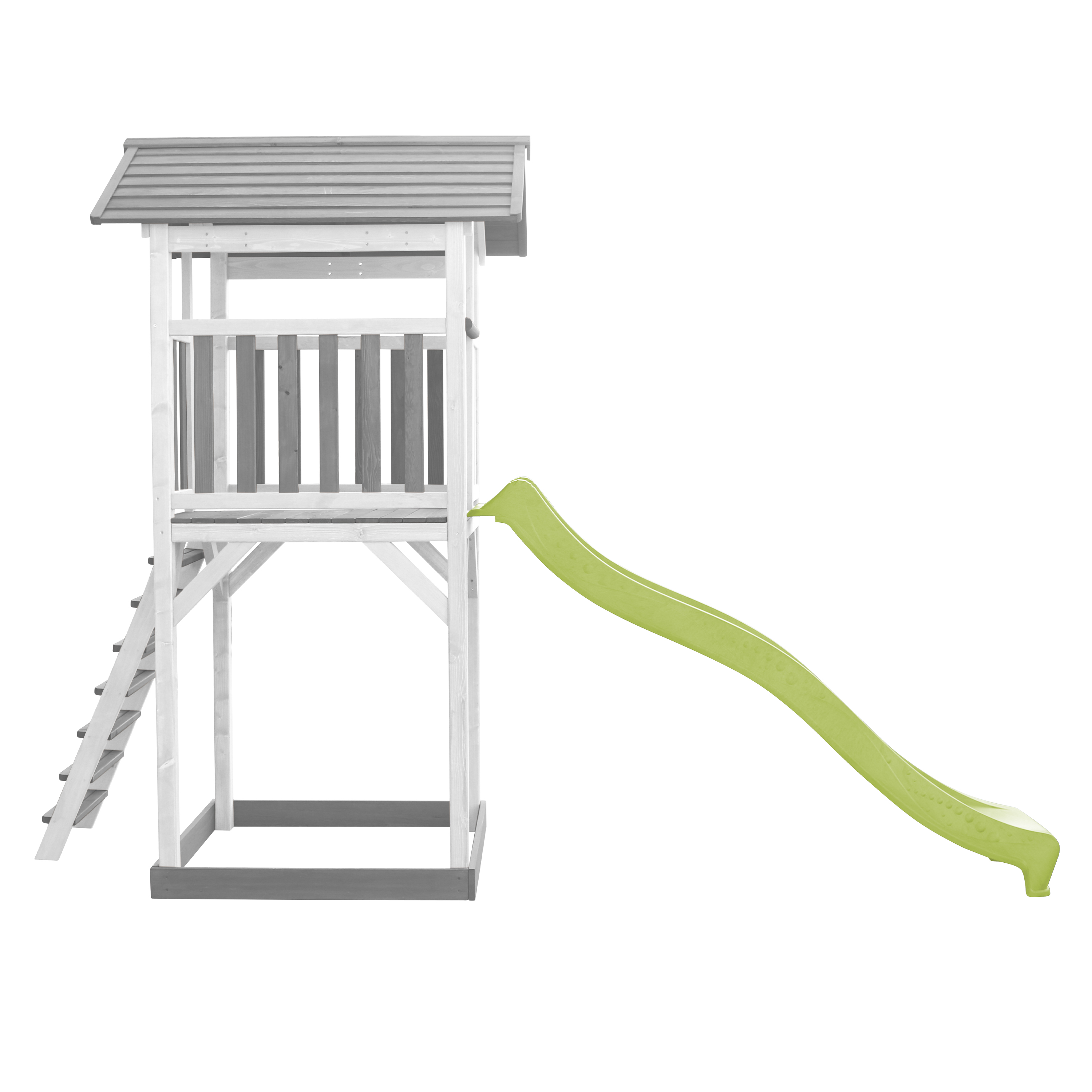 AXI Beach Tower Grey/White - Lime Green Slide