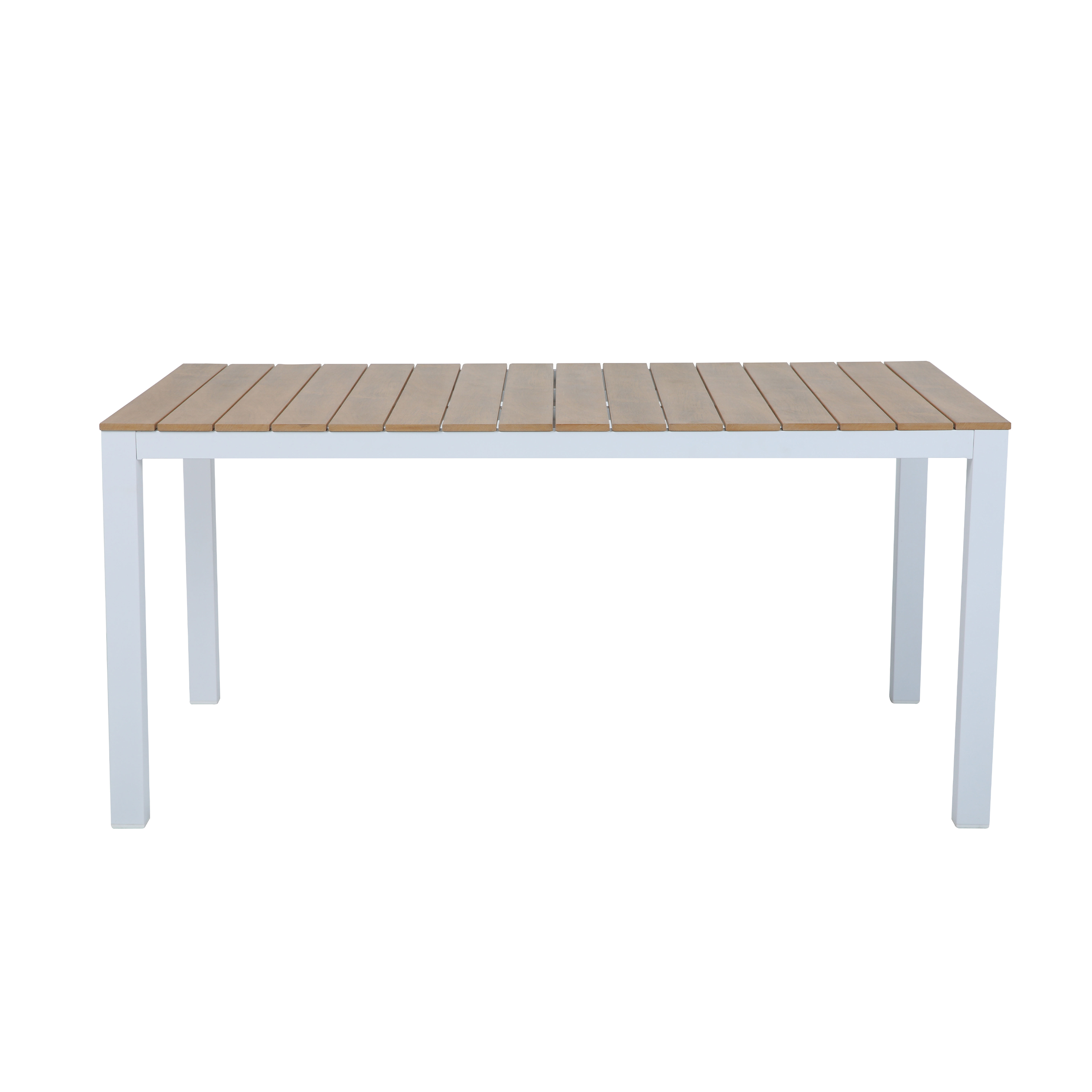AXI Suvi Garden Set with 4 Chairs White with Teak-look Polywood