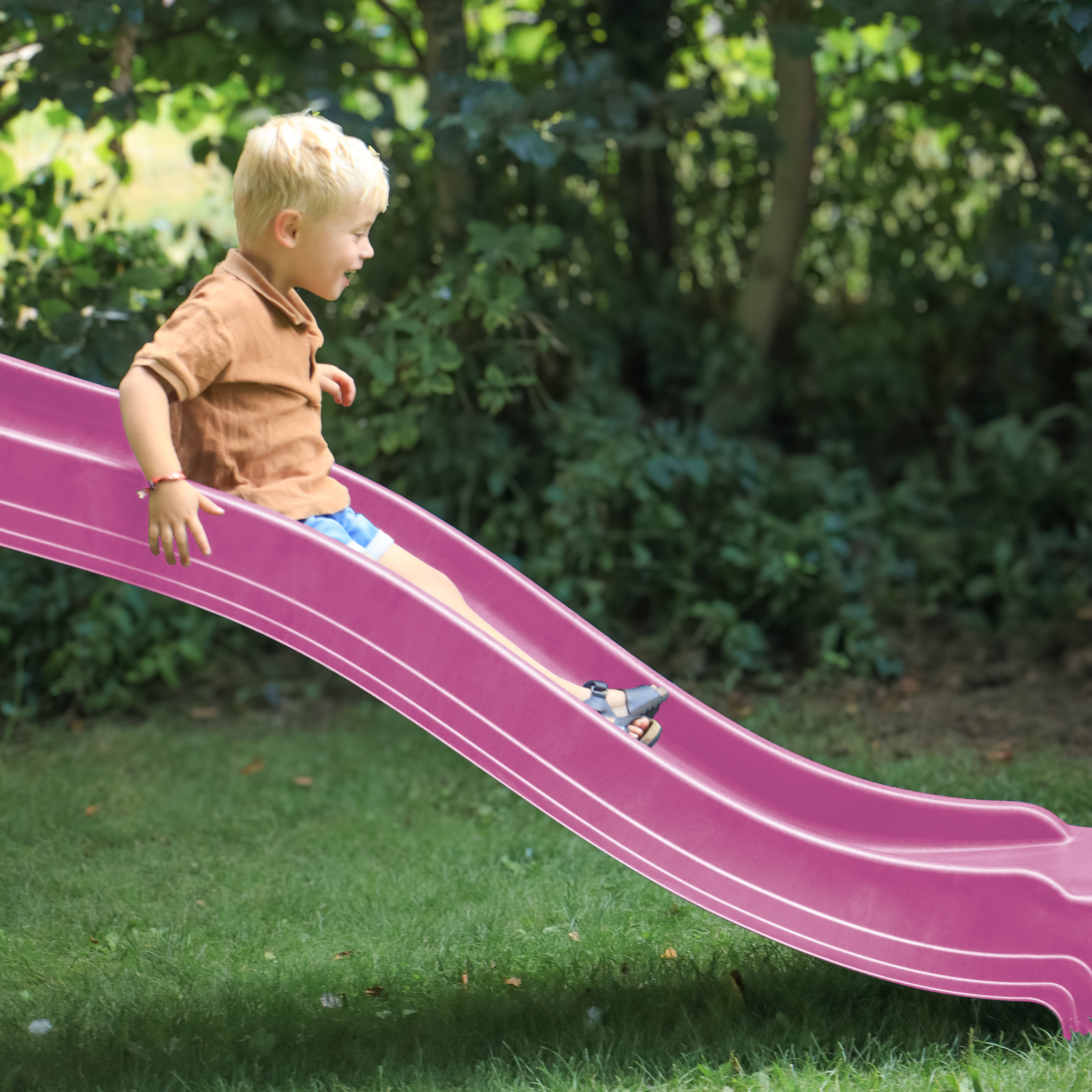 AXI Marc Speelhuis Bruin/wit - Paarse glijbaan