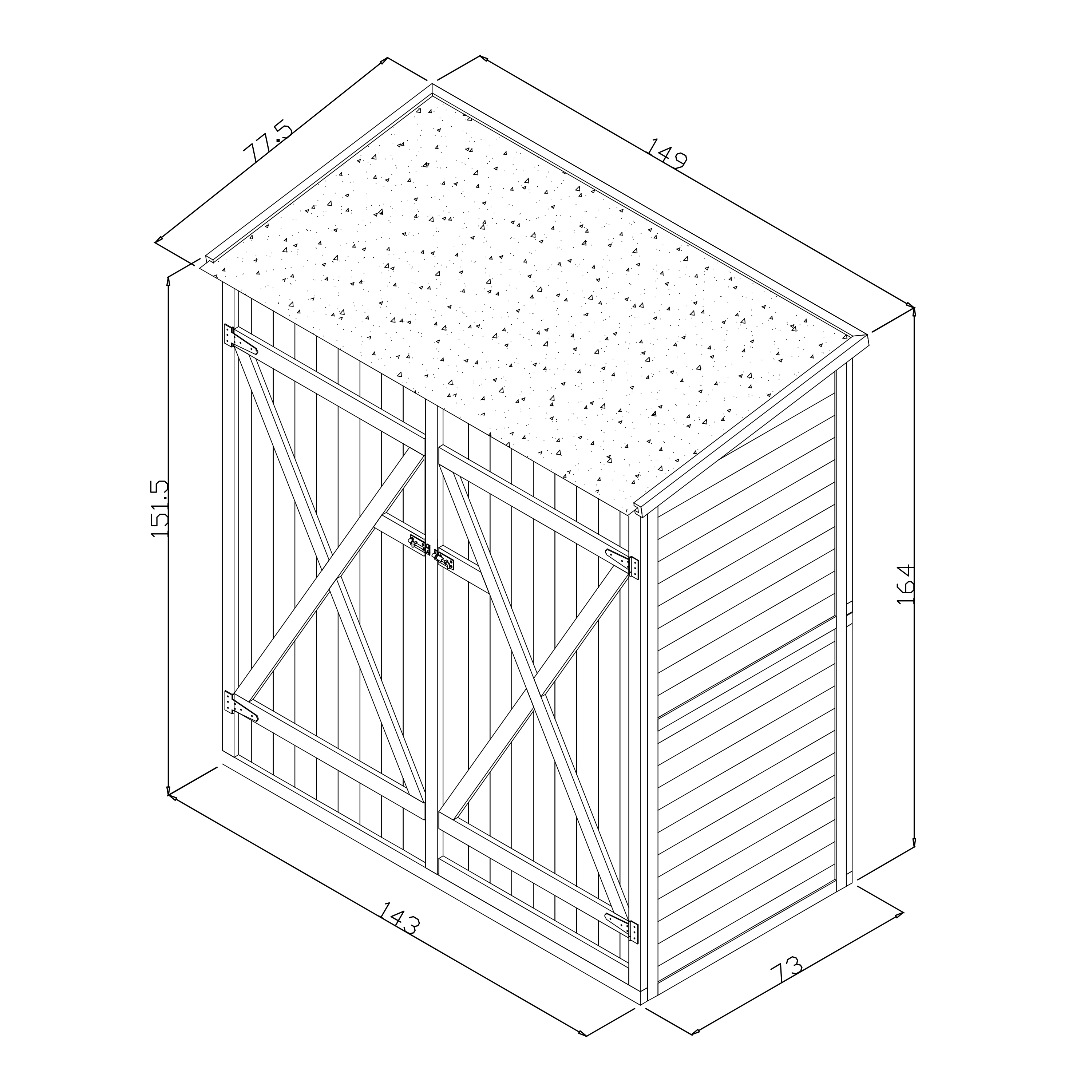 AXI Casper Gartenschrank aus Holz Braun