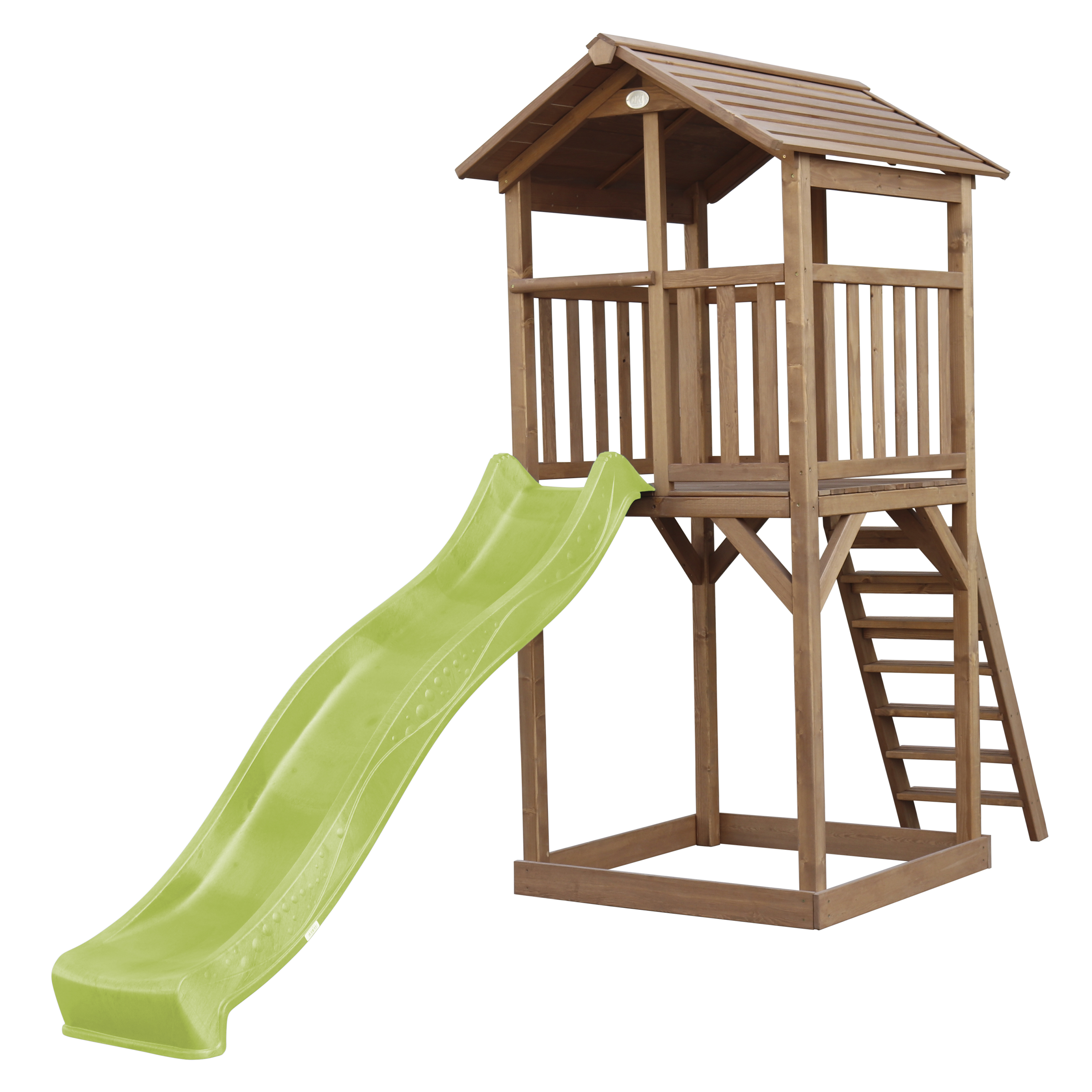 AXI Beach Tower Brown - Lime Green Slide