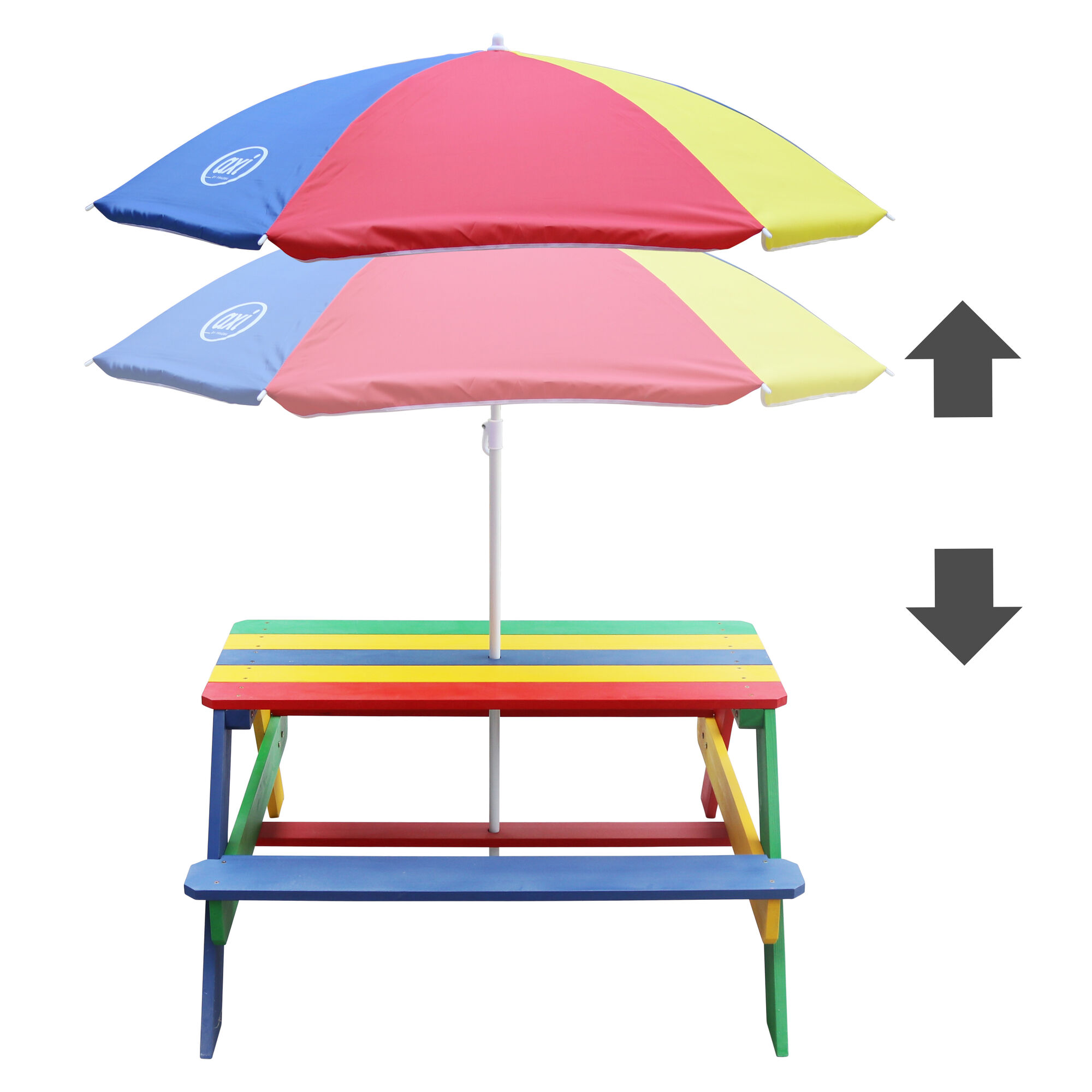 AXI Nick Picknicktafel Regenboog - Parasol Regenboog-8717973935124 AXI Nick Picknicktafel Regenboog - Parasol Regenboog